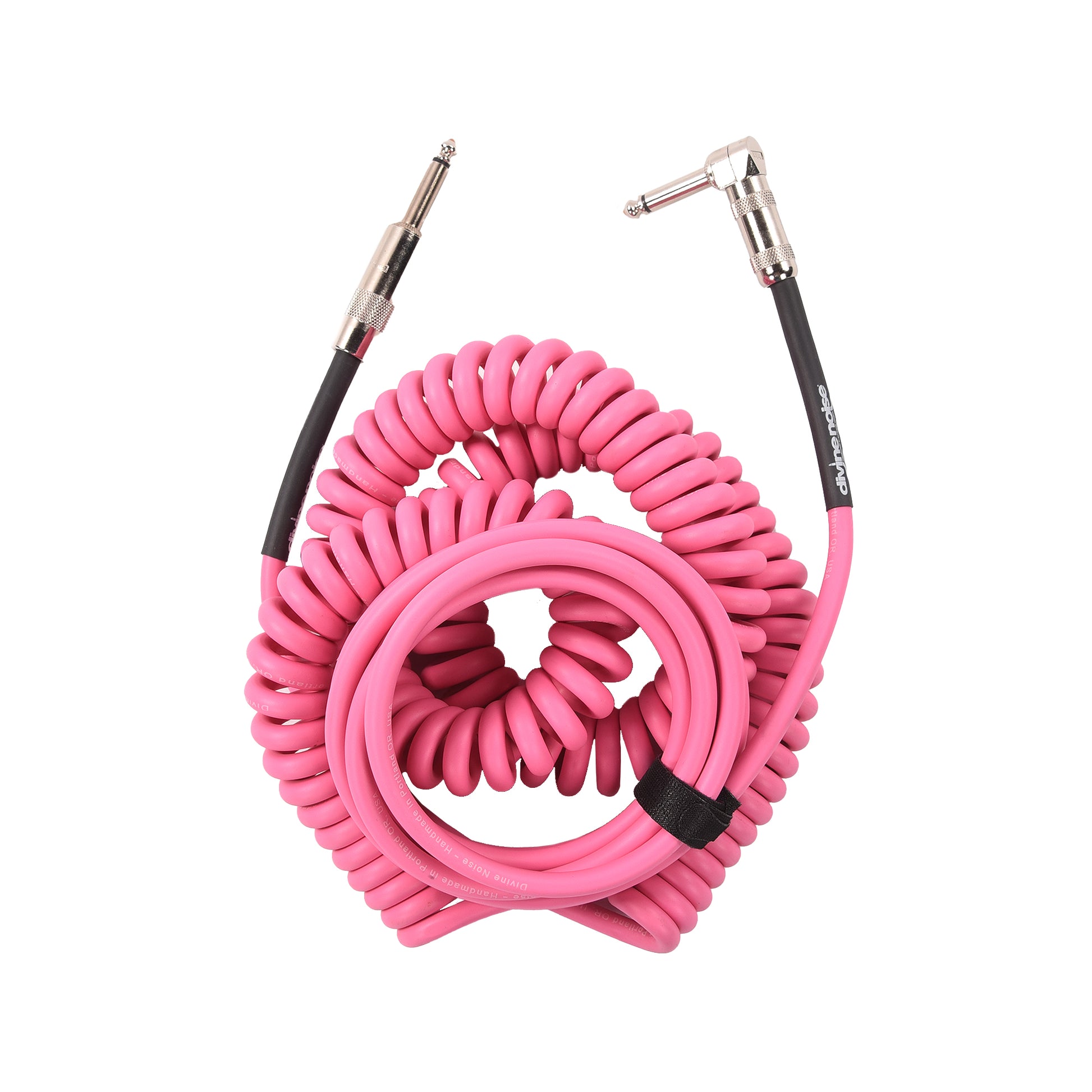 Divine Noise 50/50 Instrument Cable 30' Straight/Right Angle Pink Accessories / Cables