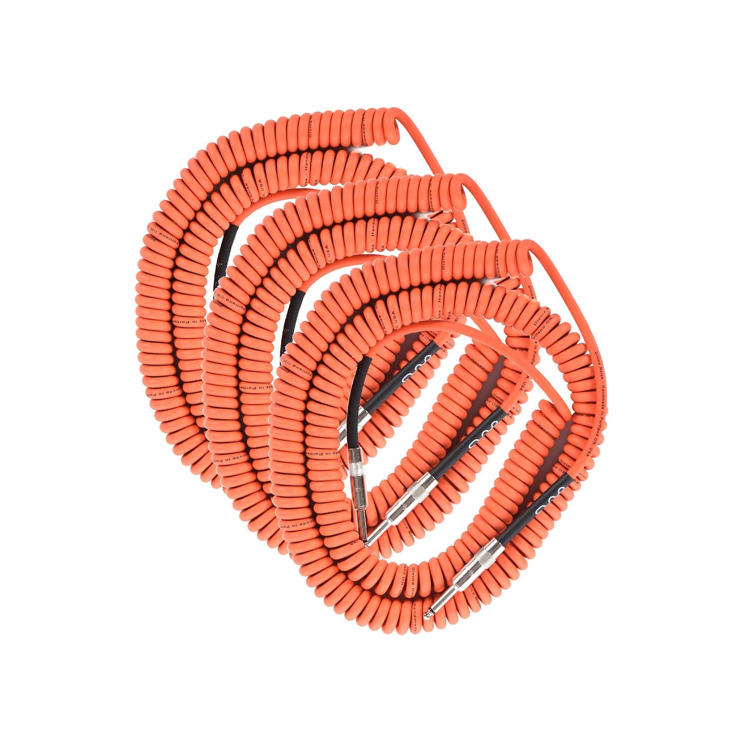 Divine Noise Curly Cable Orange 30' Straight/Straight 3 Pack Bundle Accessories / Cables
