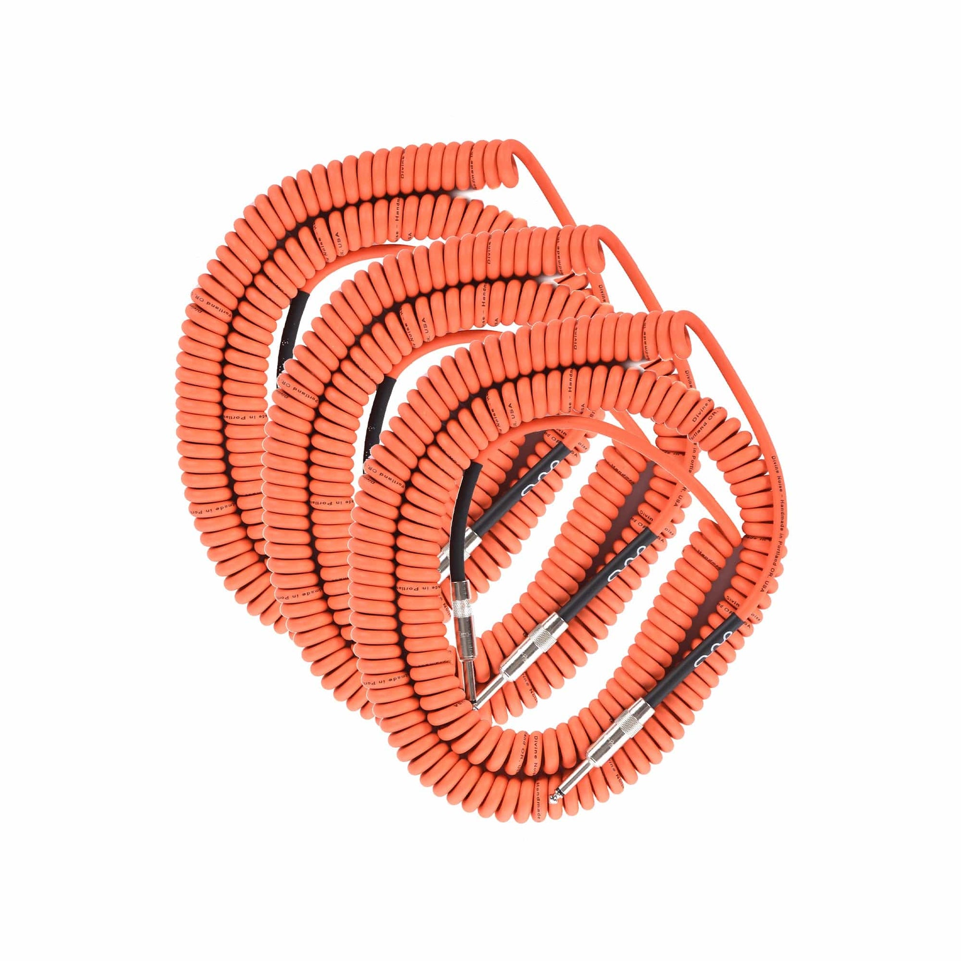 Divine Noise Curly Cable Orange 30' Straight/Straight 3 Pack Bundle Accessories / Cables