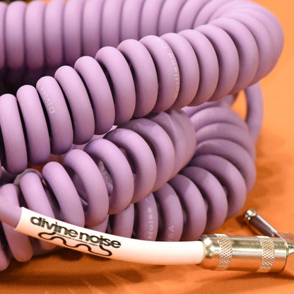 Divine Noise Curly Instrument Cable 30' Right Angle/Straight Lavender Haze Accessories / Cables