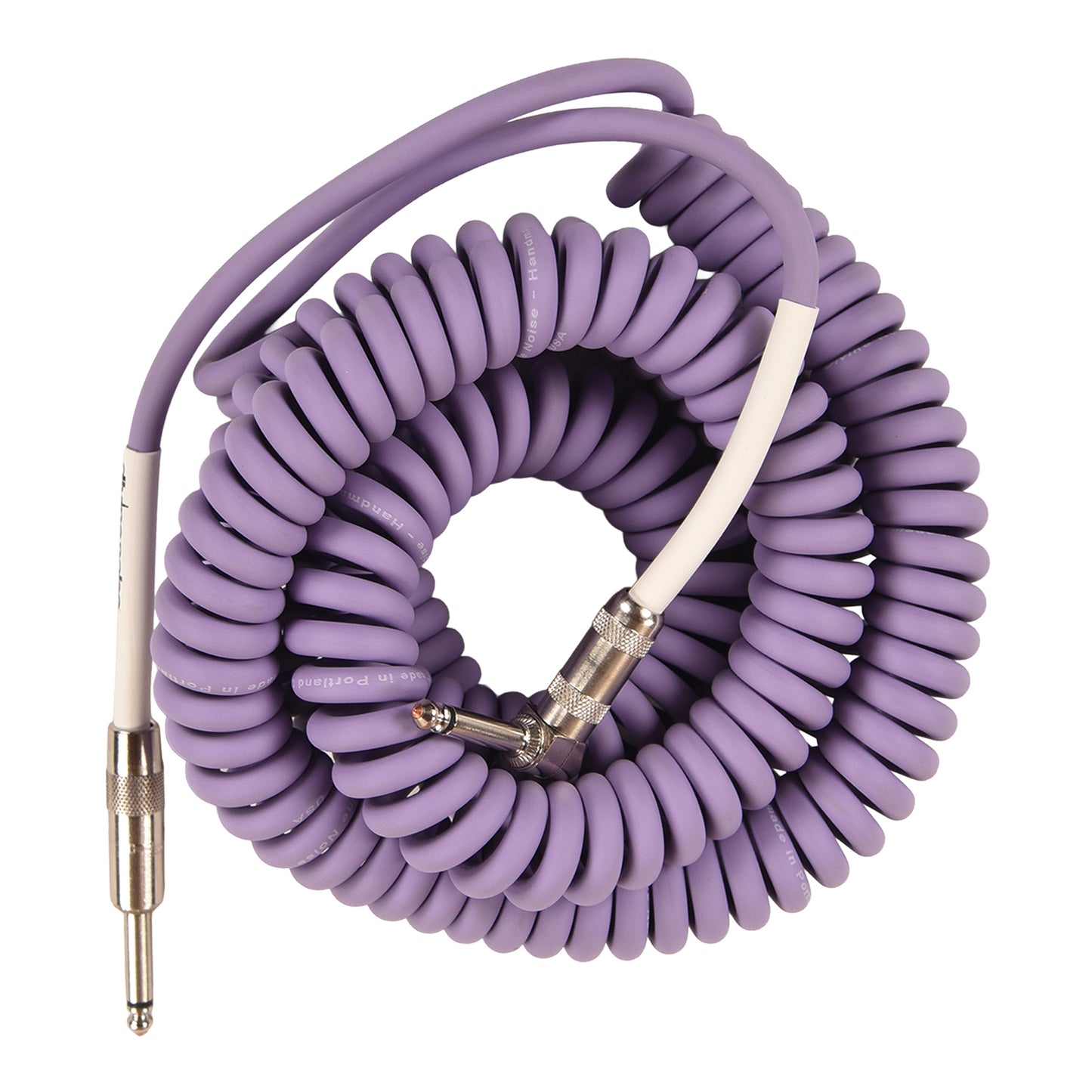 Divine Noise Curly Instrument Cable 30' Right Angle/Straight Lavender Haze Accessories / Cables