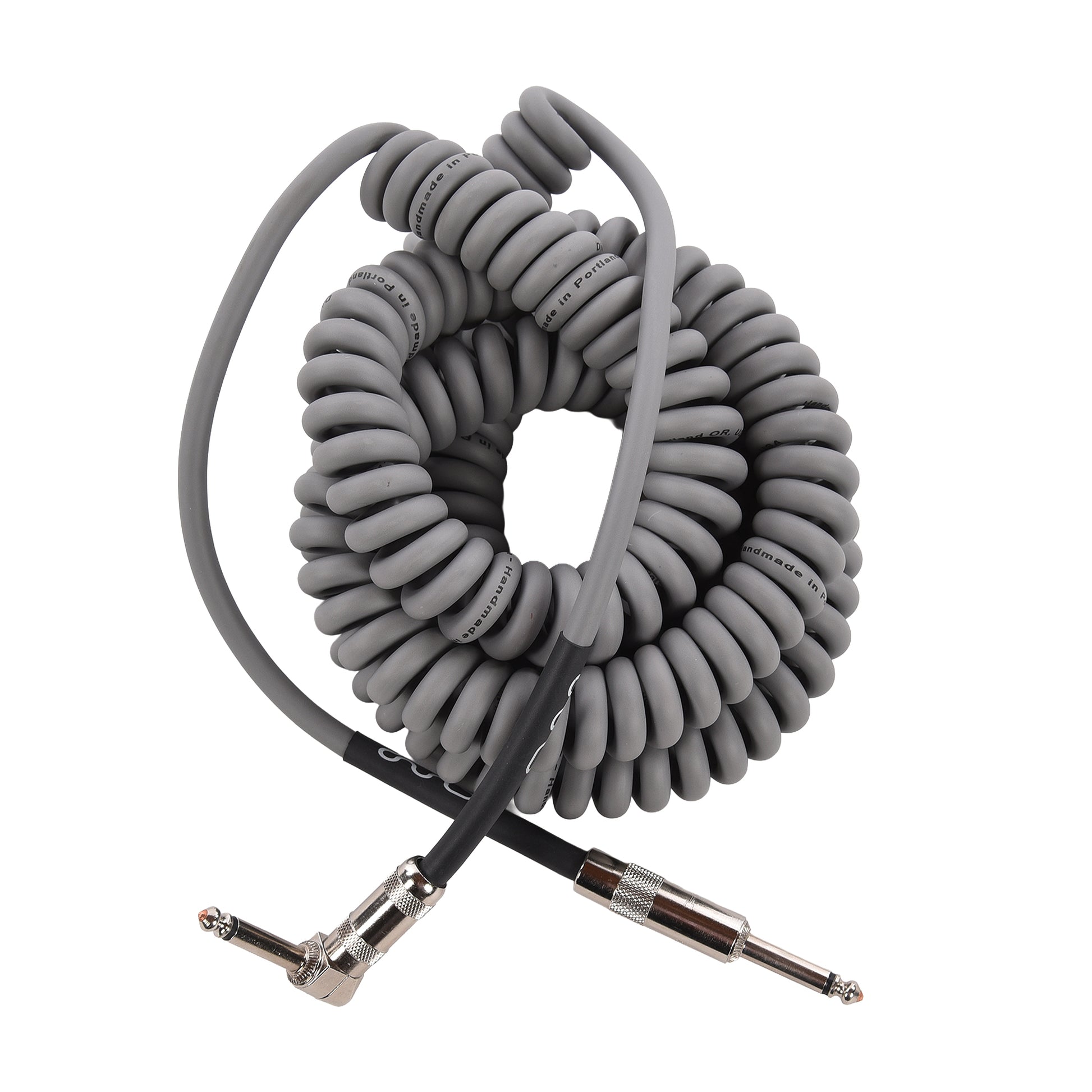 Divine Noise Curly Instrument Cable 30' Straight/Right Angle Gray Accessories / Cables