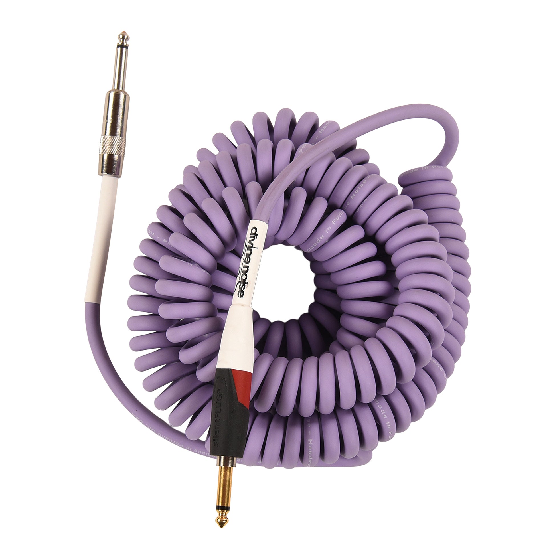Divine Noise Curly Instrument Cable 30' Straight Silent/Straight Lavender Haze Accessories / Cables