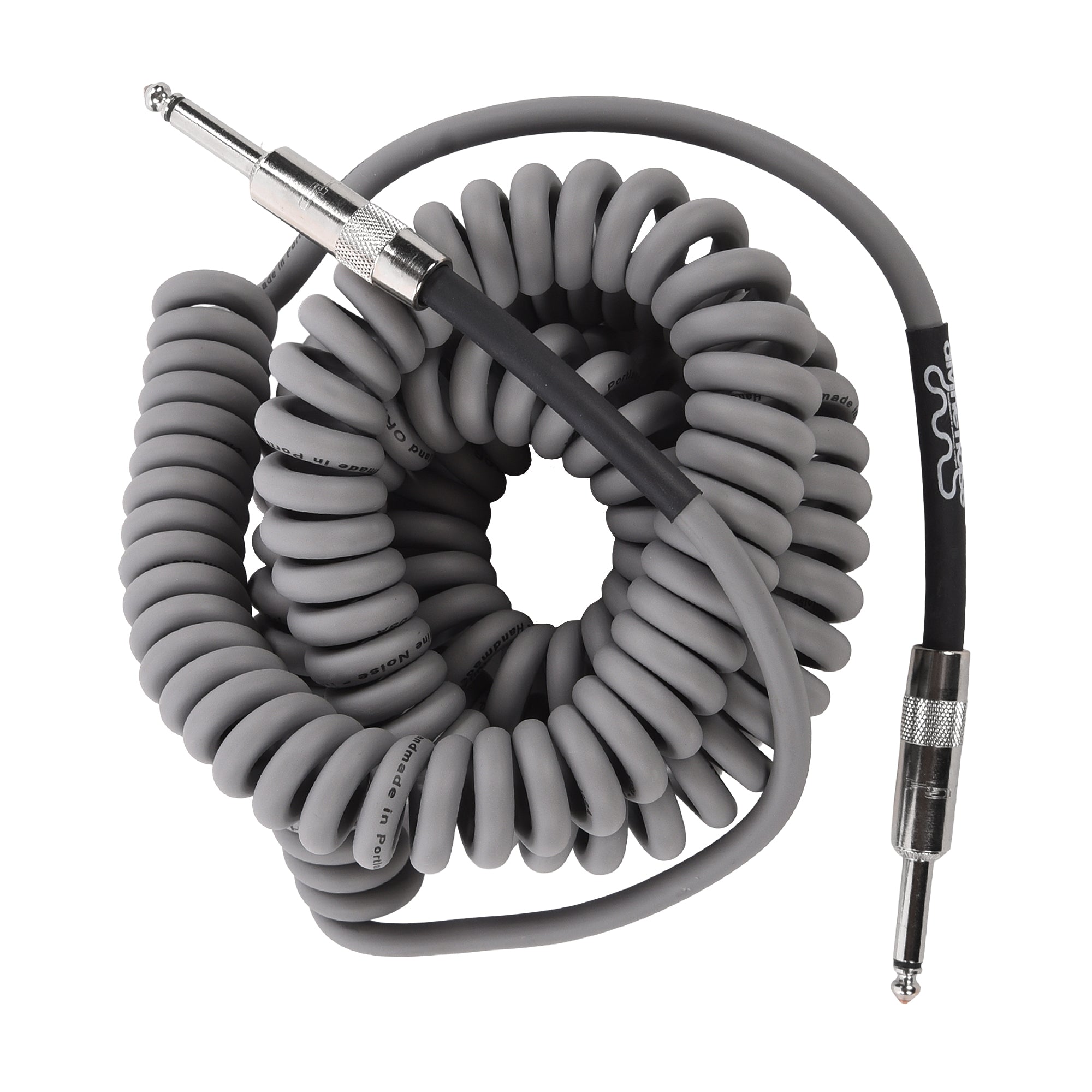 Divine Noise Curly Instrument Cable 30' Straight/Straight Gray Accessories / Cables