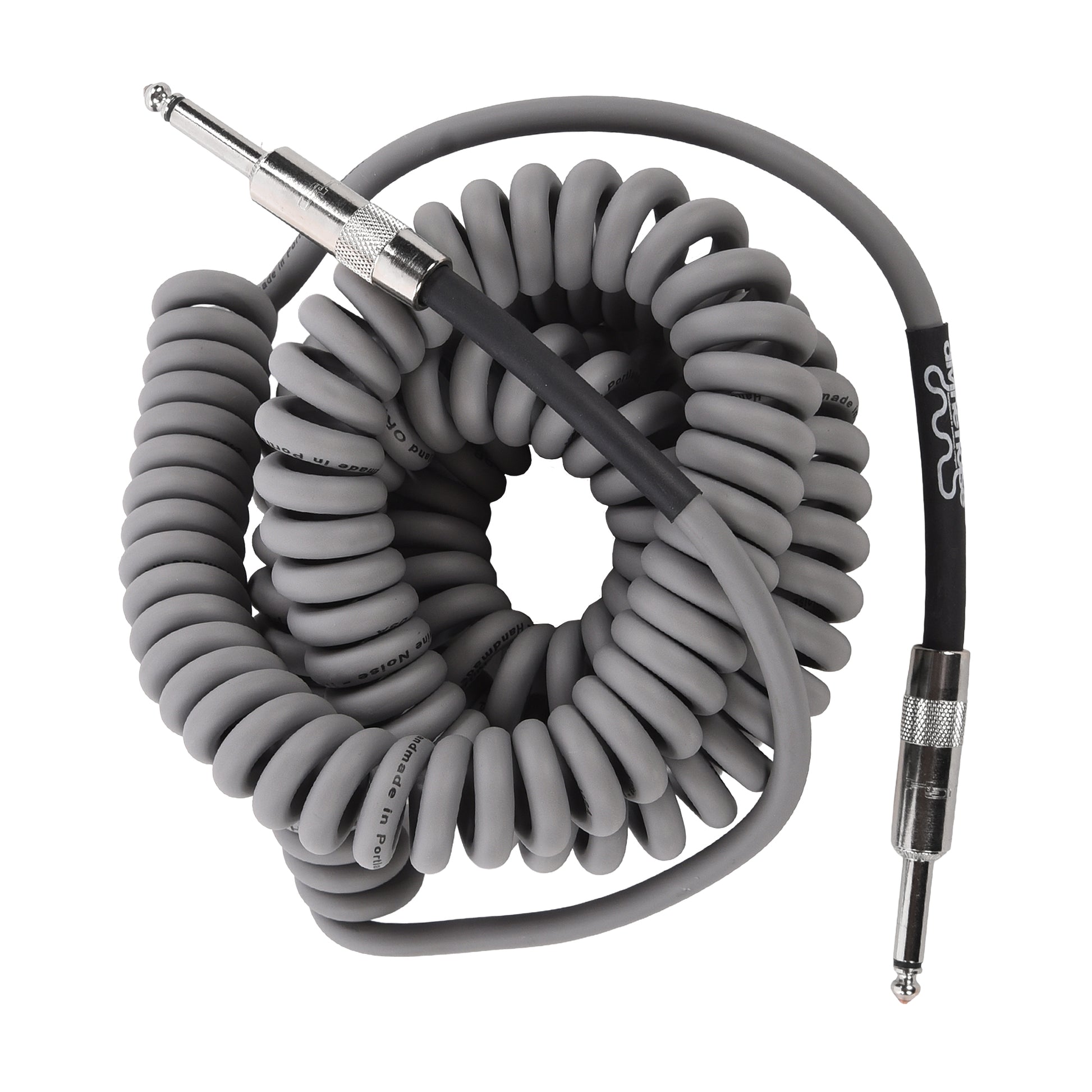 Divine Noise Curly Instrument Cable 30' Straight/Straight Gray Accessories / Cables