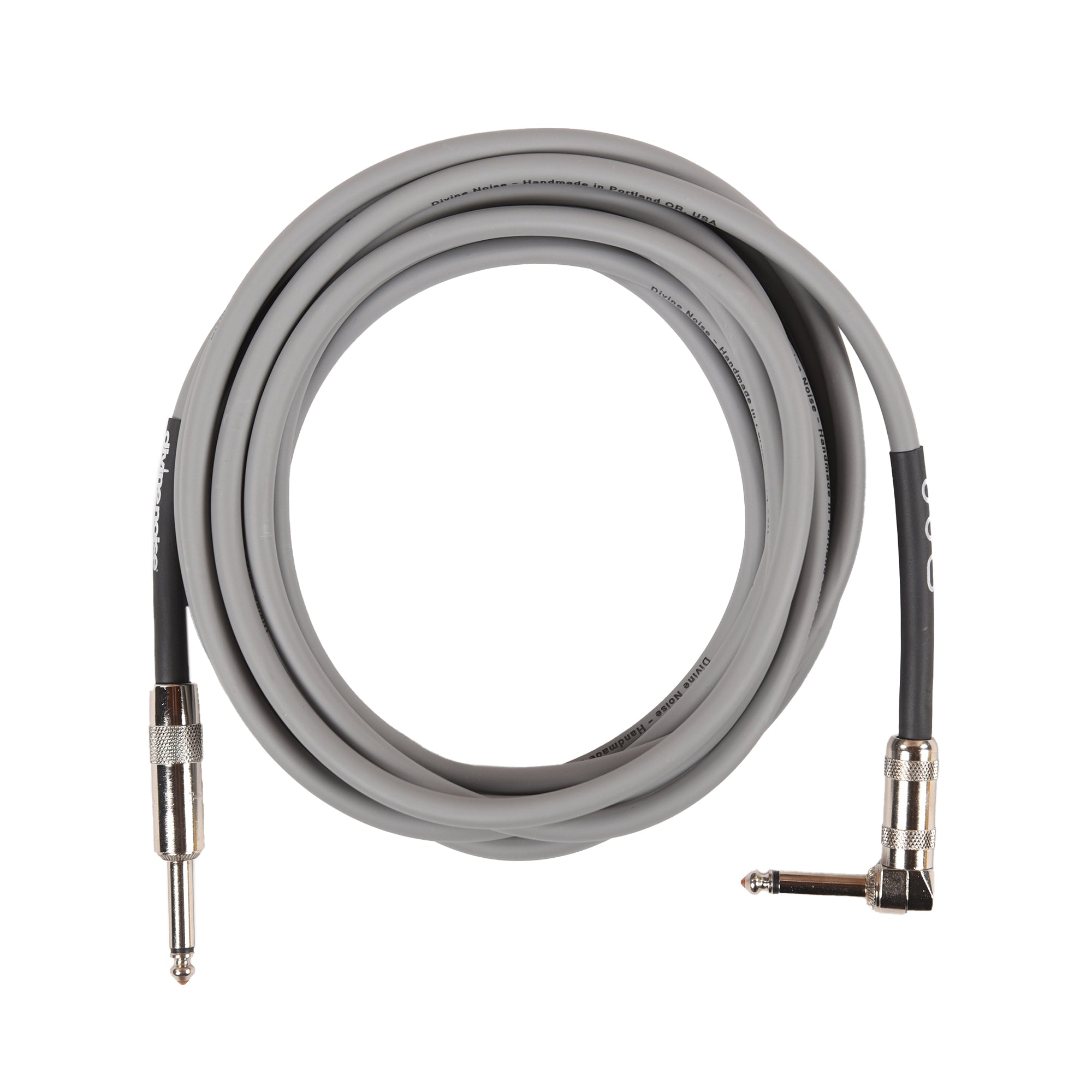 Divine Noise Instrument Cable 15' Straight/Right Angle Gray Accessories / Cables