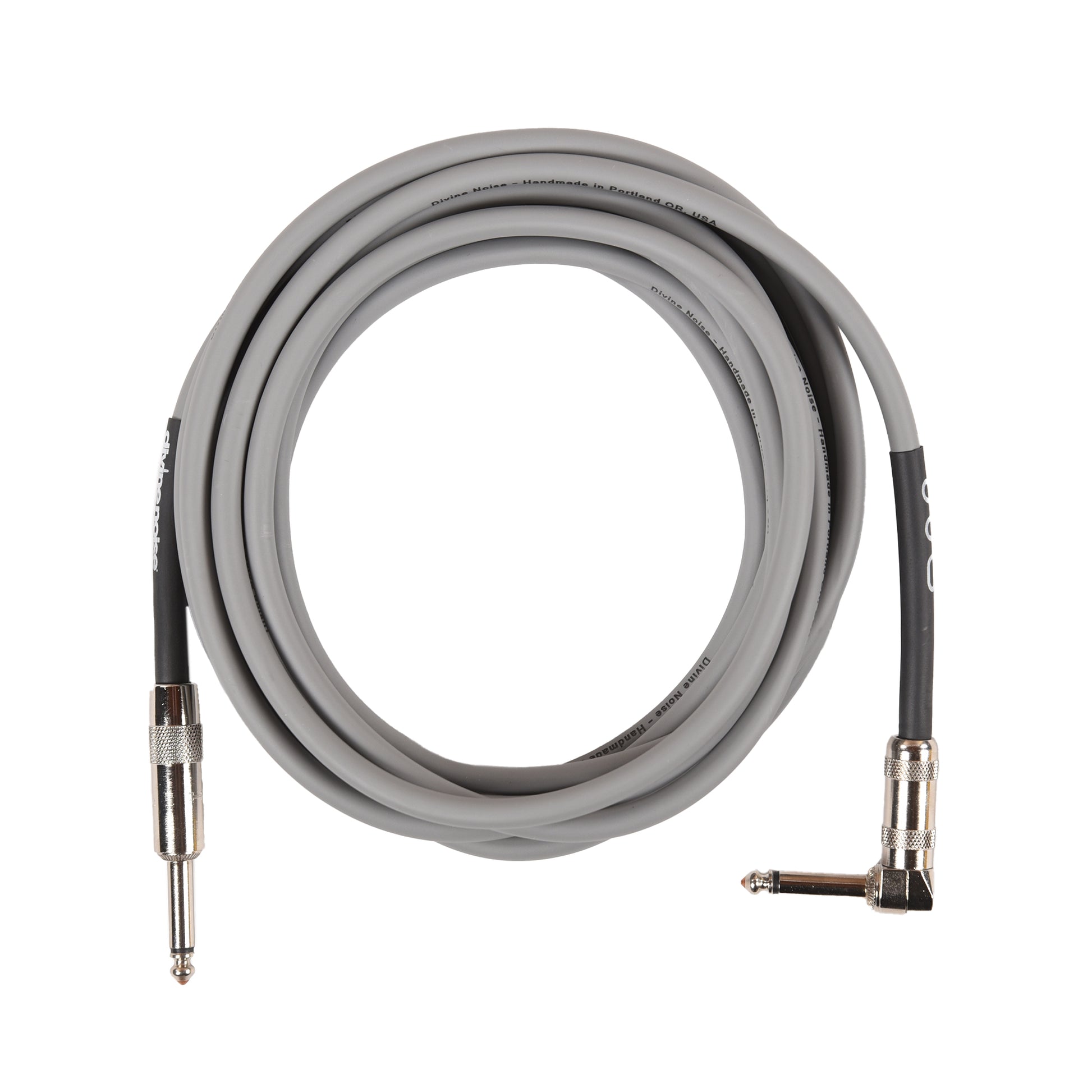 Divine Noise Instrument Cable 15' Straight/Right Angle Gray Accessories / Cables