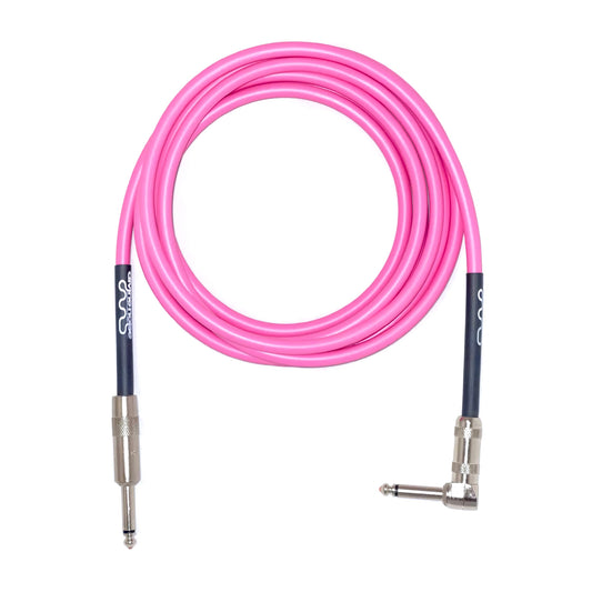 Divine Noise Instrument Cable 15' Straight/Right Angle Pink Accessories / Cables