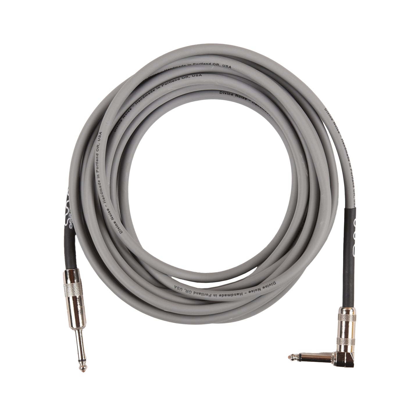 Divine Noise Instrument Cable 20' Straight/Right Angle Gray Accessories / Cables