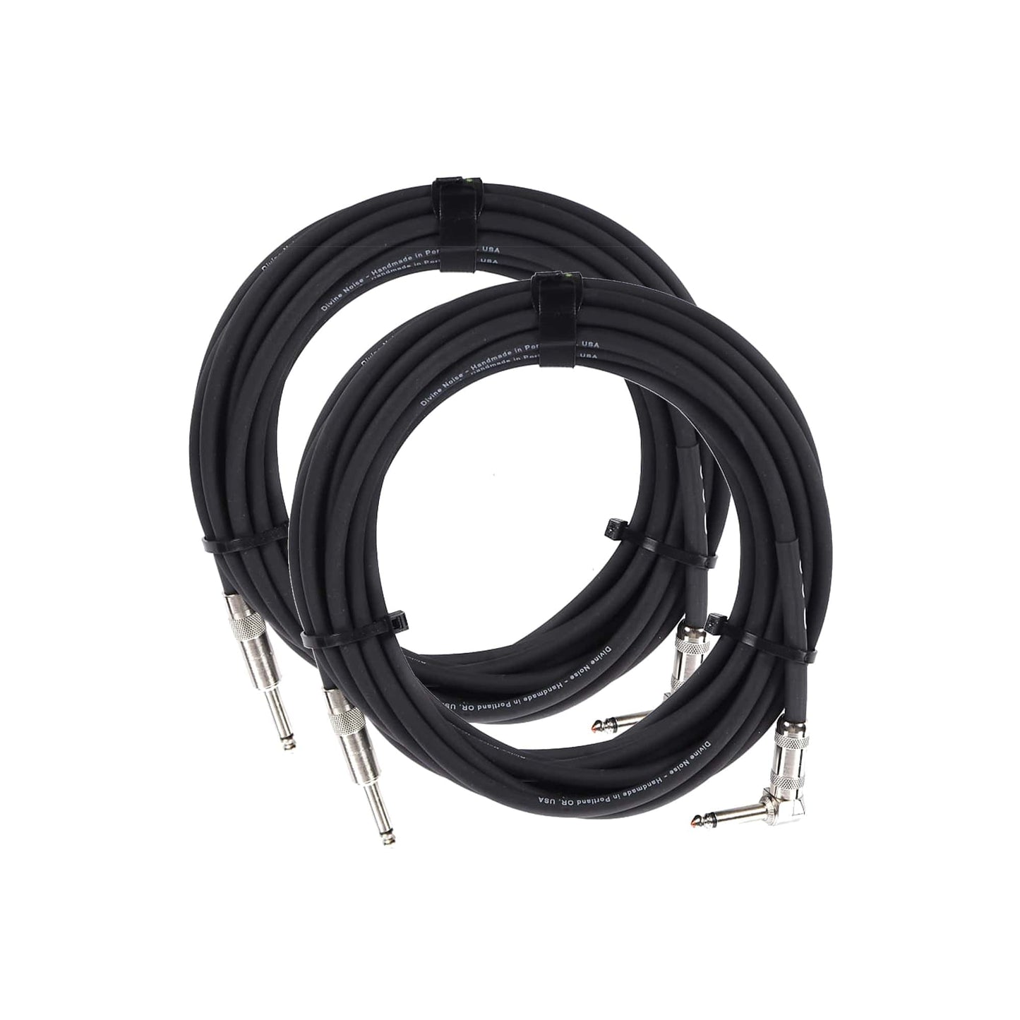 Divine Noise Straight Cable Black 25' Straight/Straight 2 Pack Bundle Accessories / Cables