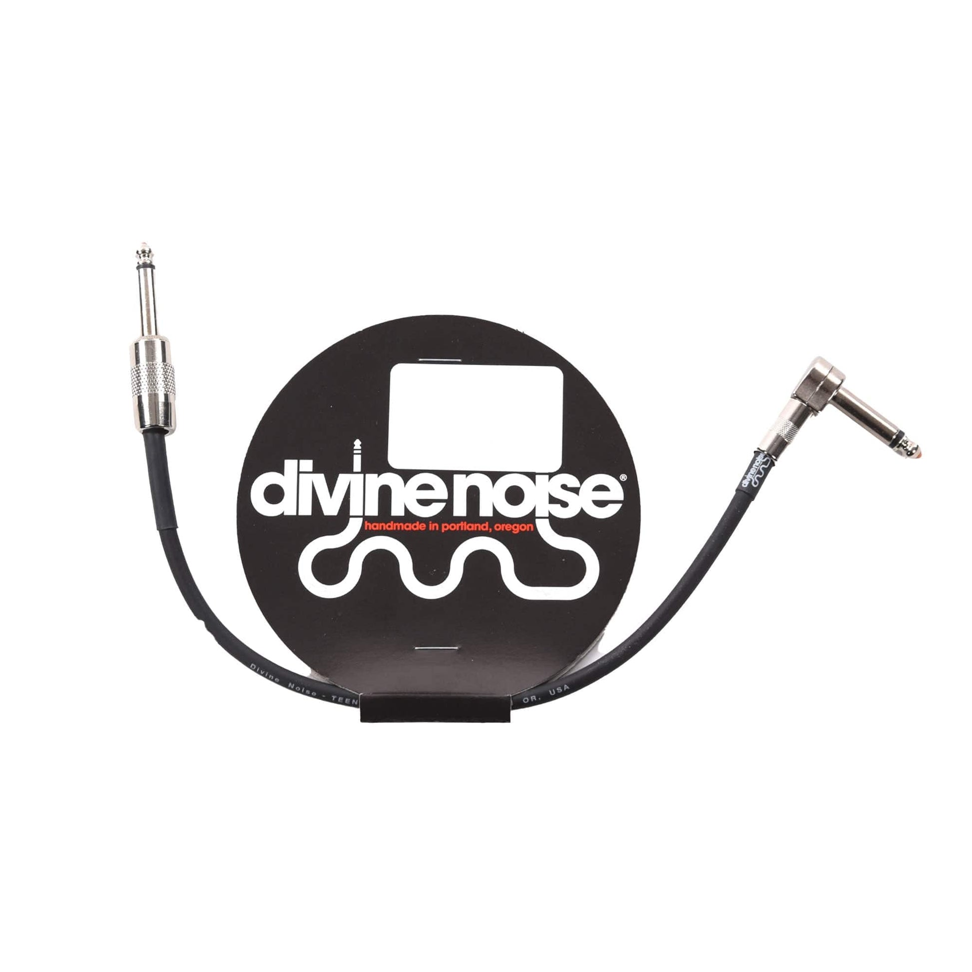 Divine Noise Teenie Patch Cable Black 1' Stubby Straight - VLP Accessories / Cables