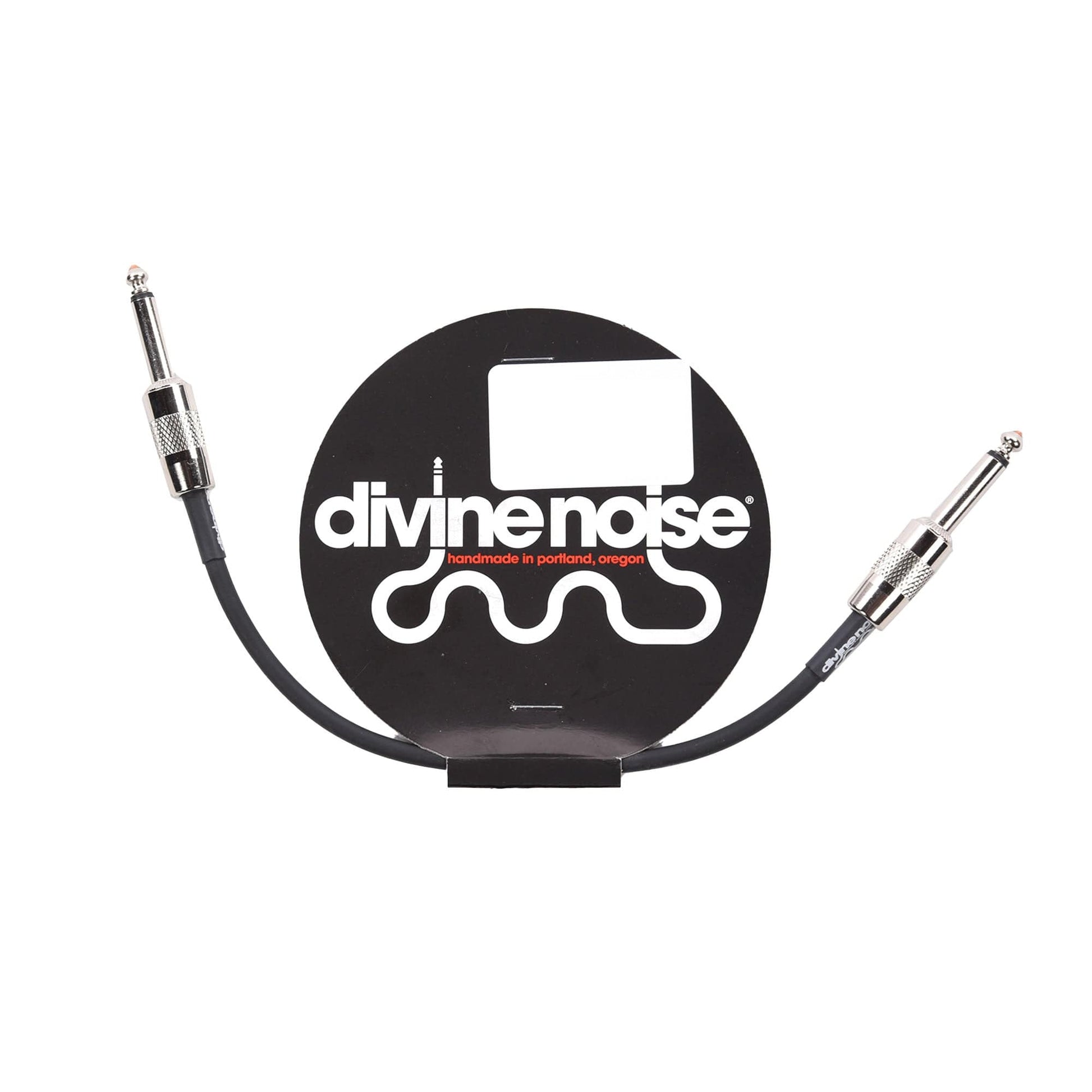 Divine Noise Teenie Patch Cable Black 10" Stubby Straight - Stubby Straight Accessories / Cables