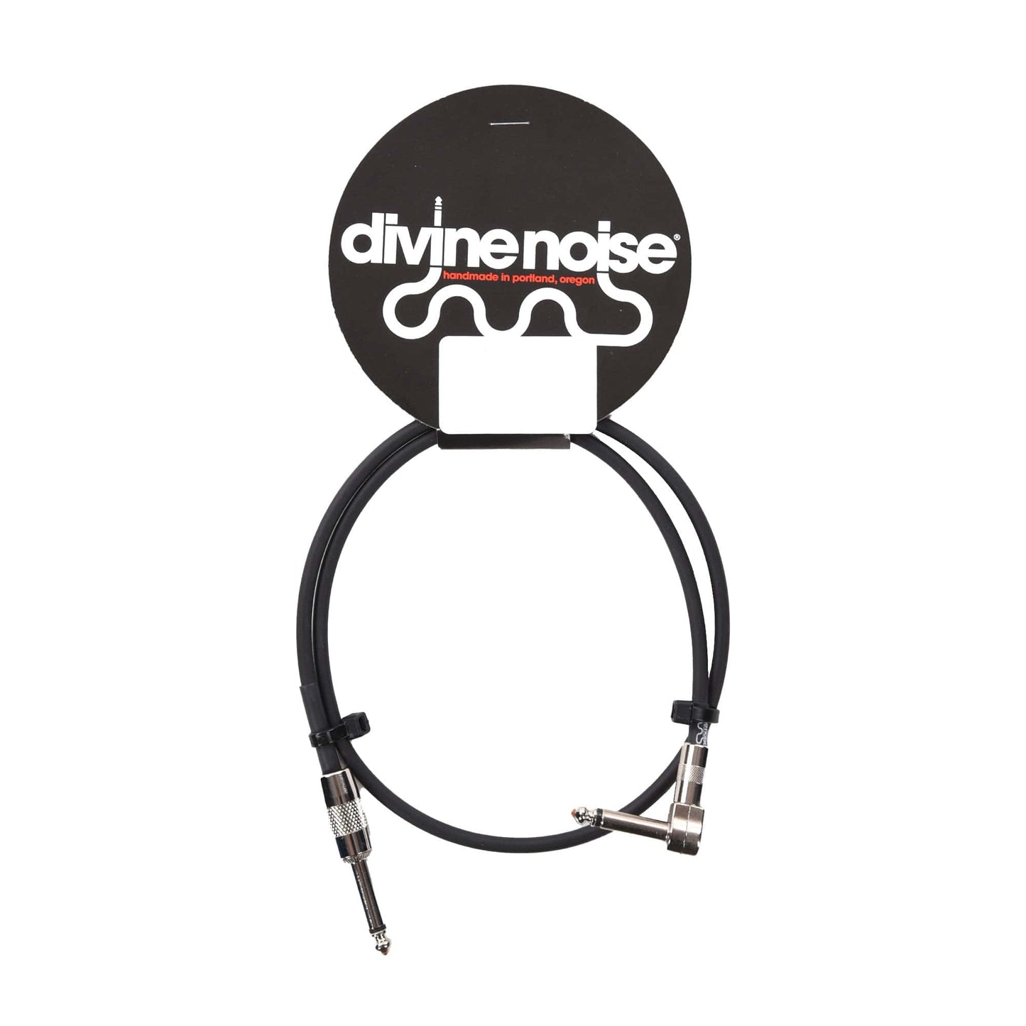 Divine Noise Teenie Patch Cable Black 2.5' Stubby Straight - VLP Accessories / Cables