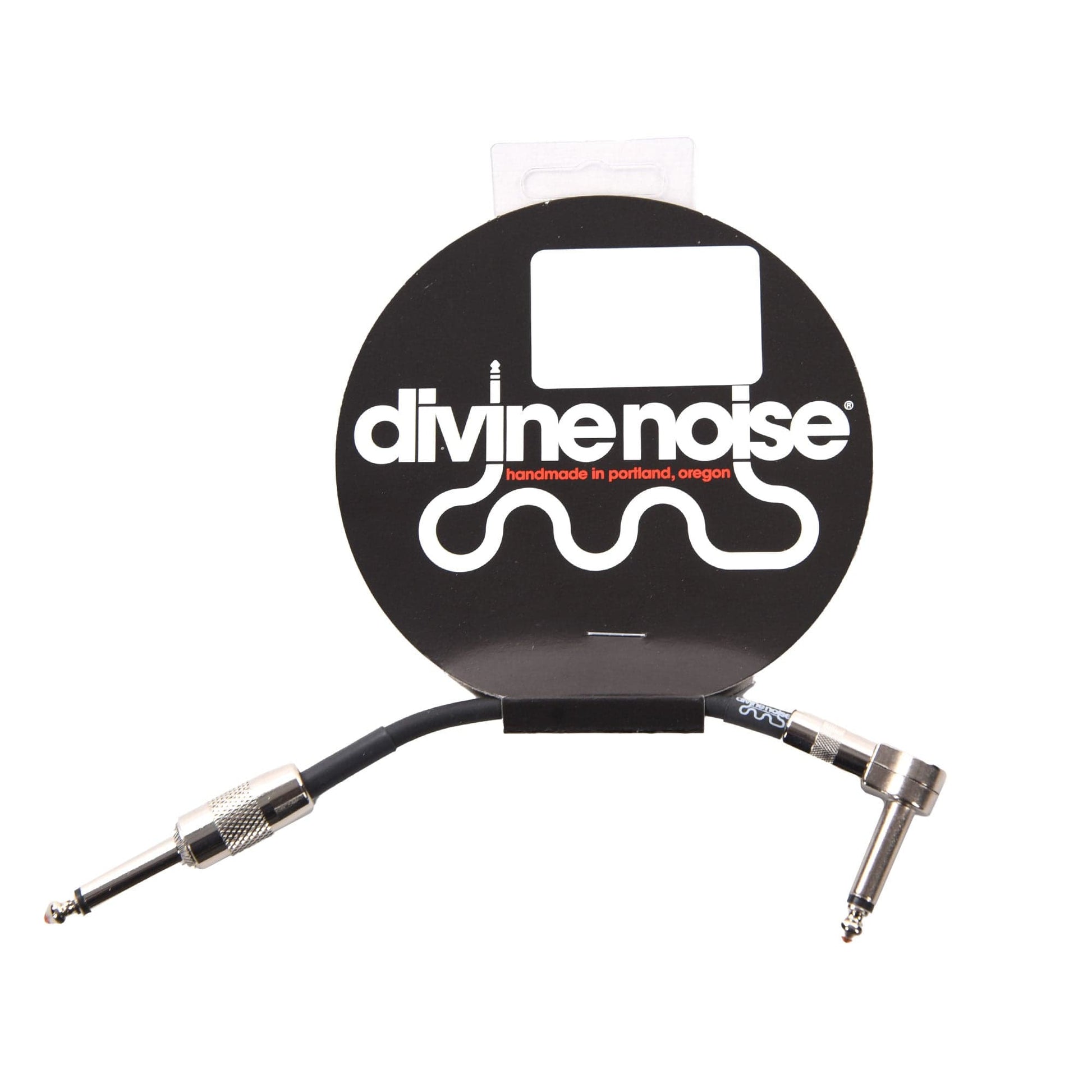 Divine Noise Teenie Patch Cable Black 6" Stubby Straight - VLP Accessories / Cables