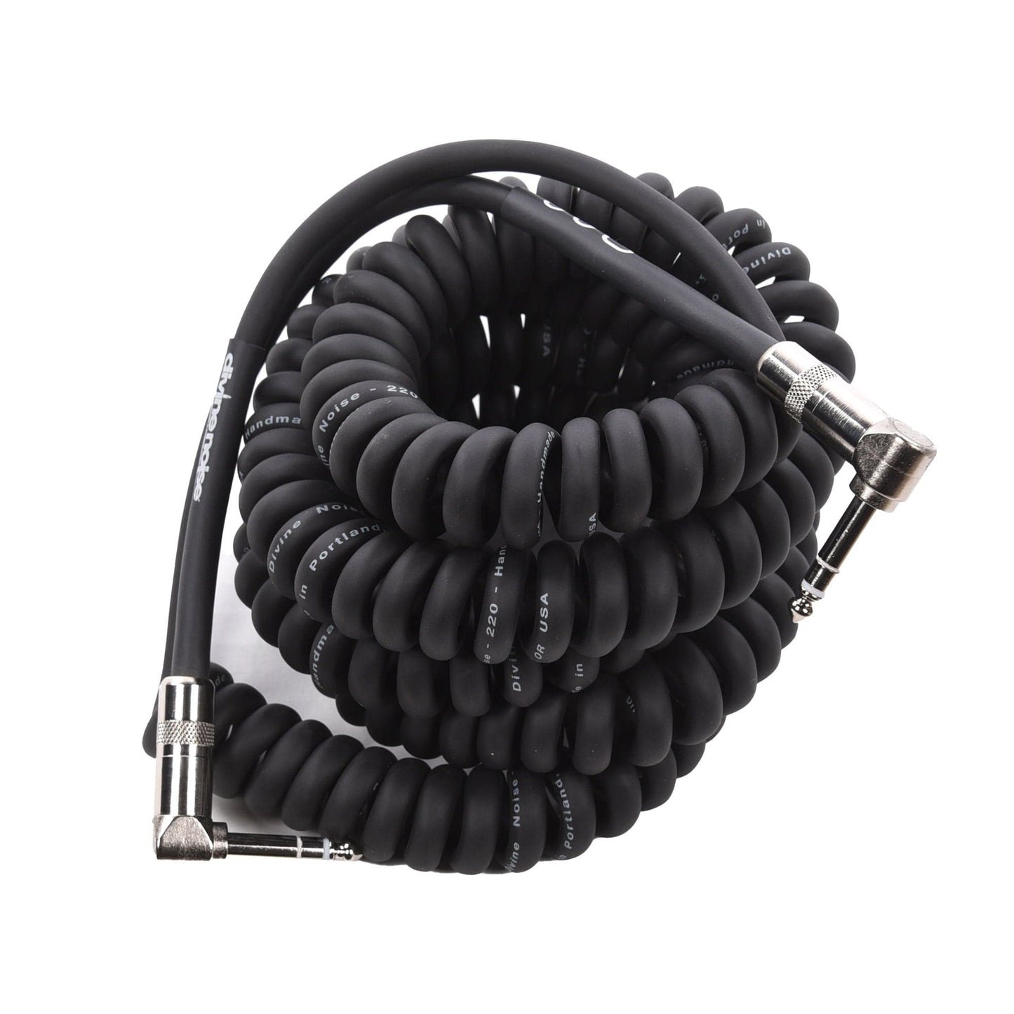 Divine Noise TRS Curly Cable Black 30' TRS Right Angle/TRS Right Angle Accessories / Cables