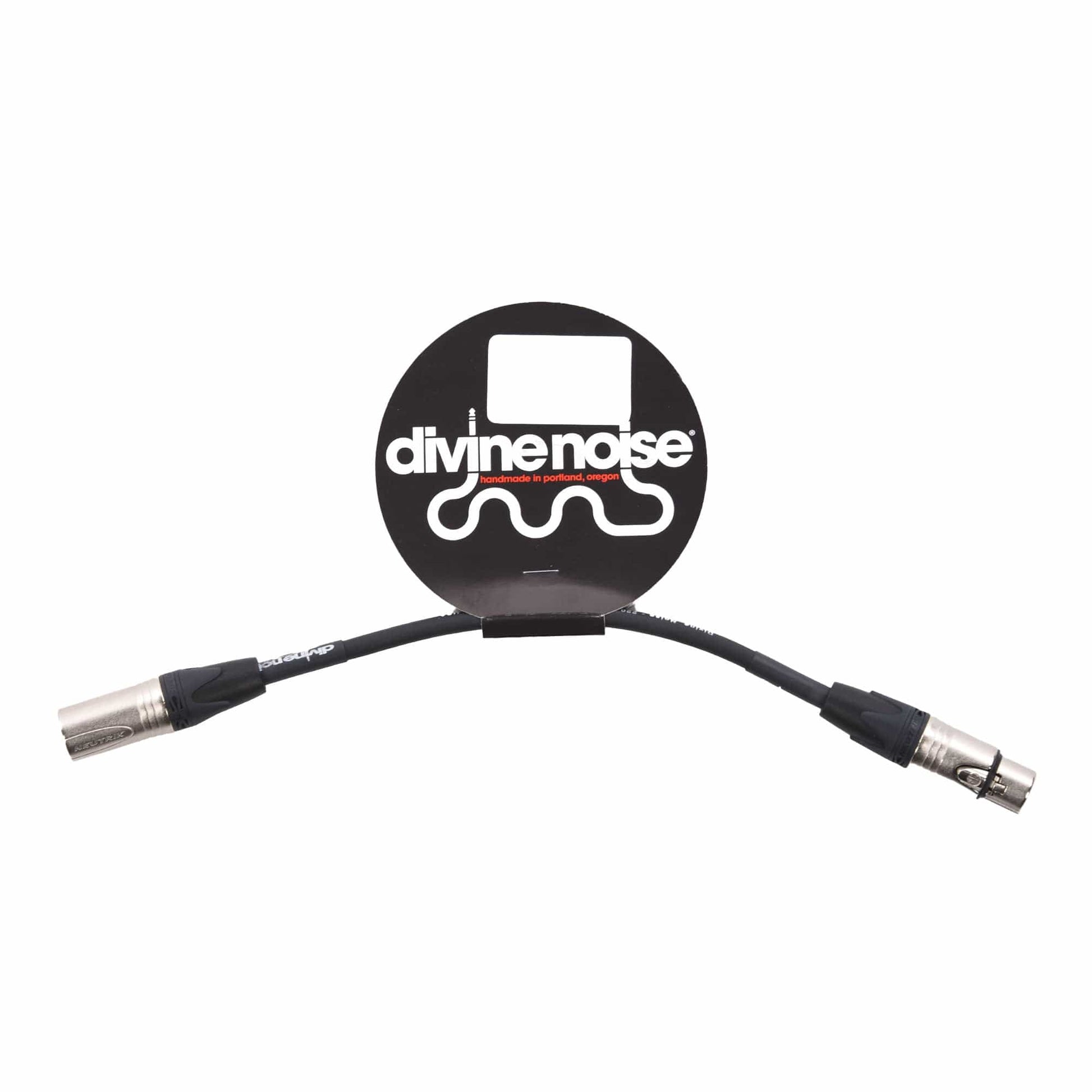 Divine Noise XLR 220 Cable Black 12" Male-Female Accessories / Cables