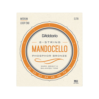 D'Addario EJ78 Mandocello Strings Phosphor Bronze Medium