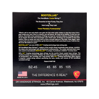 DR Strings BZ-45 Bootzilla Signature Extra Life Stainless Steel Bass Strings 45-105