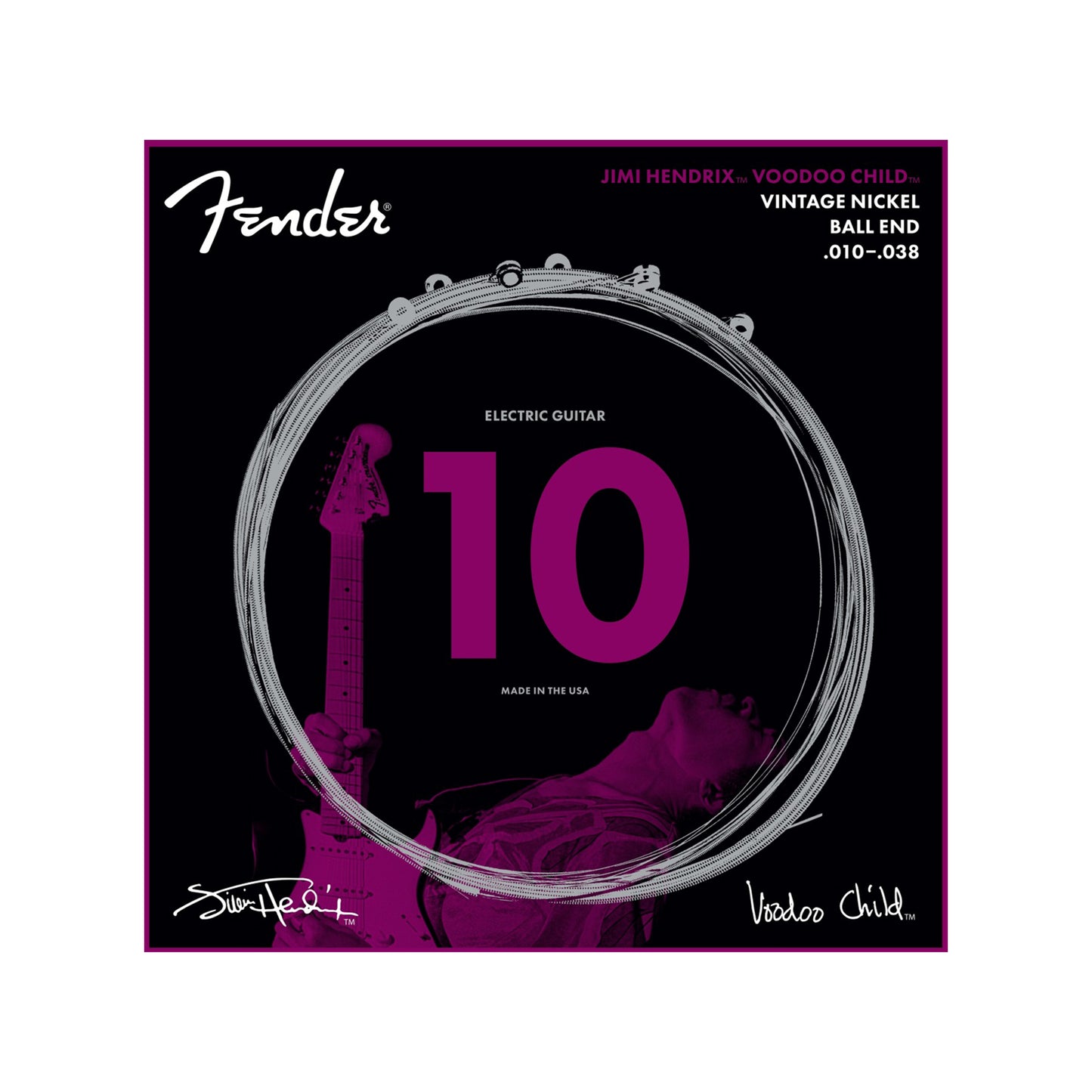 Fender Hendrix Voodoo Child Ball End Nickel 10-38