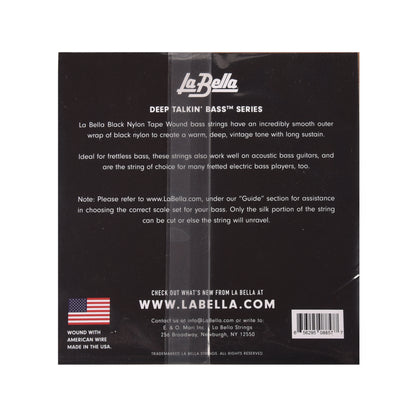 La Bella 750N Deep Talkin Bass Black Nylon Tape Wound 50-105