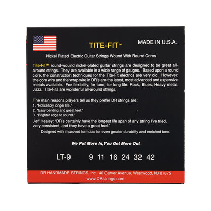 DR Strings LT-9 Tite Fit Electric Light-n-Tite 9-42