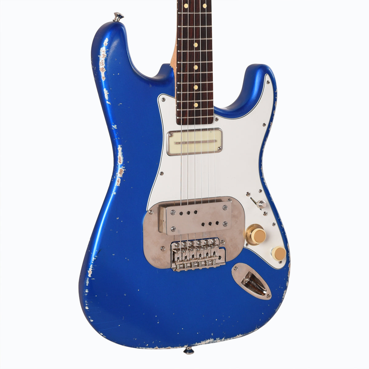 Waterslide S-Style Coodercaster Cloud Metallic Blue Nitro w/ Mojo Lap Steel & Lollar Charlie Christian Pickups Electric Guitars