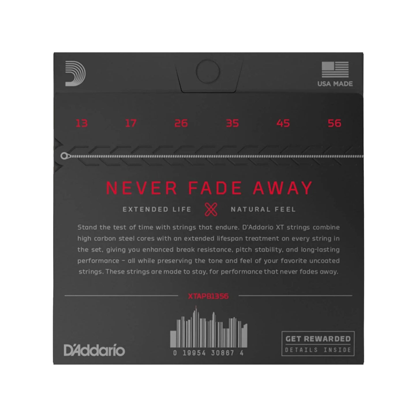 D'Addario XT Phosphor Bronze Acoustic Guitar Strings, Medium 13-56