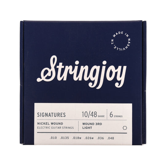 Stringjoy Signatures Wound 3rd Light Gauge 10-48 Nickel Wound Electric Guitar Strings