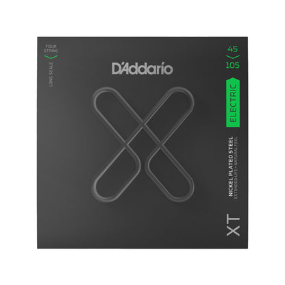 D'Addario XT Nickel Plated Steel Bass Guitar Strings Light Top/Medium Bottom Long Scale 45-105