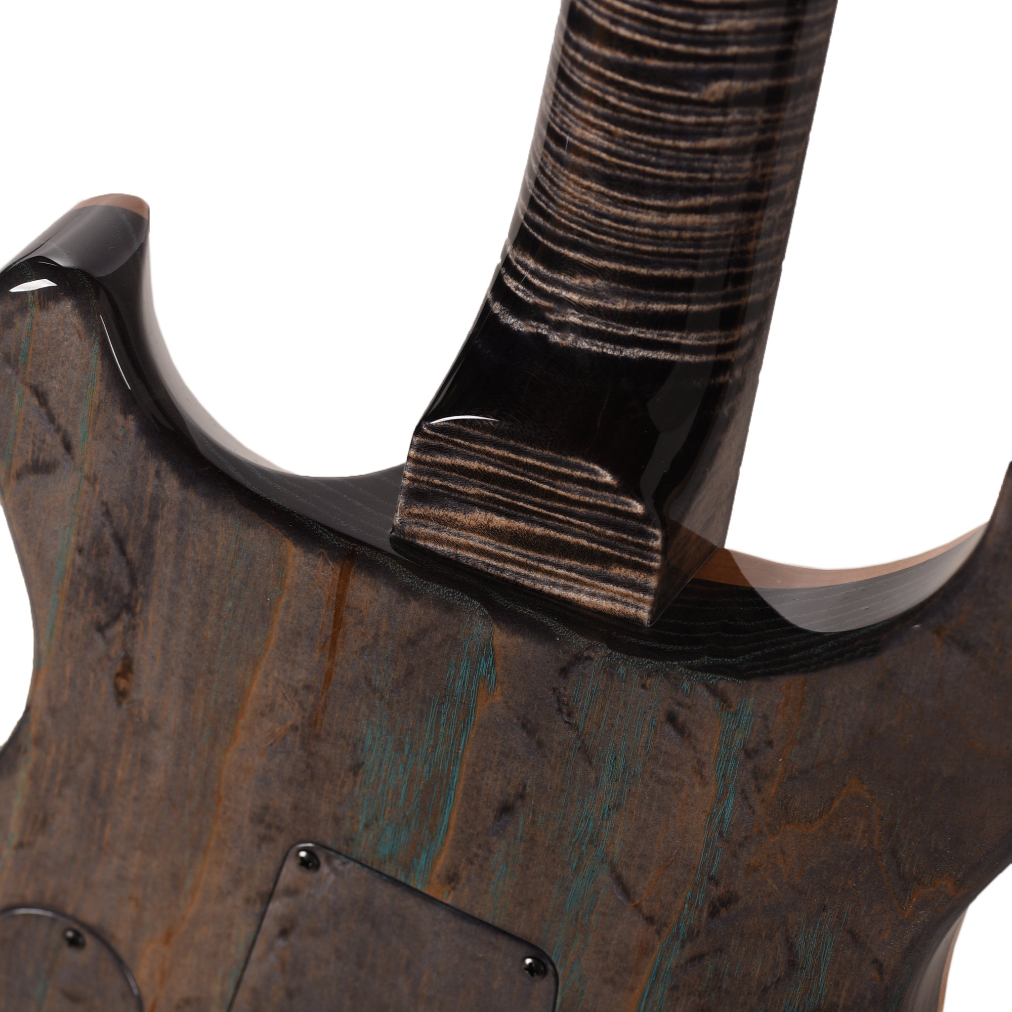 PRS Private Stock #12221 Custom 24 Quilted Maple/Swamp Ash Bahamian Blue Glow w/Charcoal Stained Curly Maple Neck Electric Guitars
