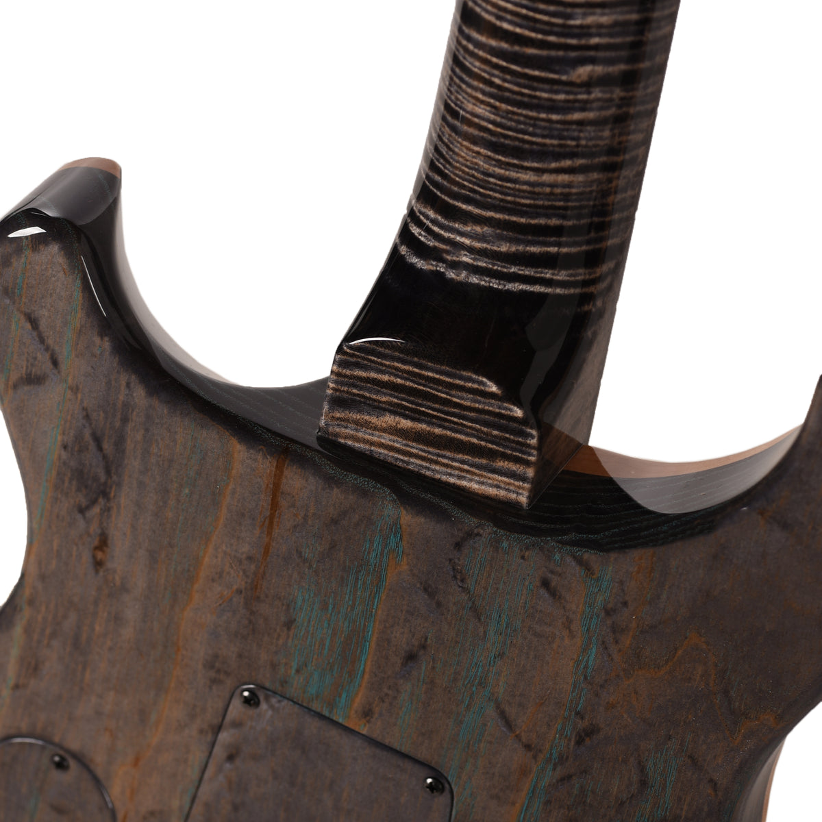 PRS Private Stock #12221 Custom 24 Quilted Maple/Swamp Ash Bahamian Blue Glow w/Charcoal Stained Curly Maple Neck Electric Guitars