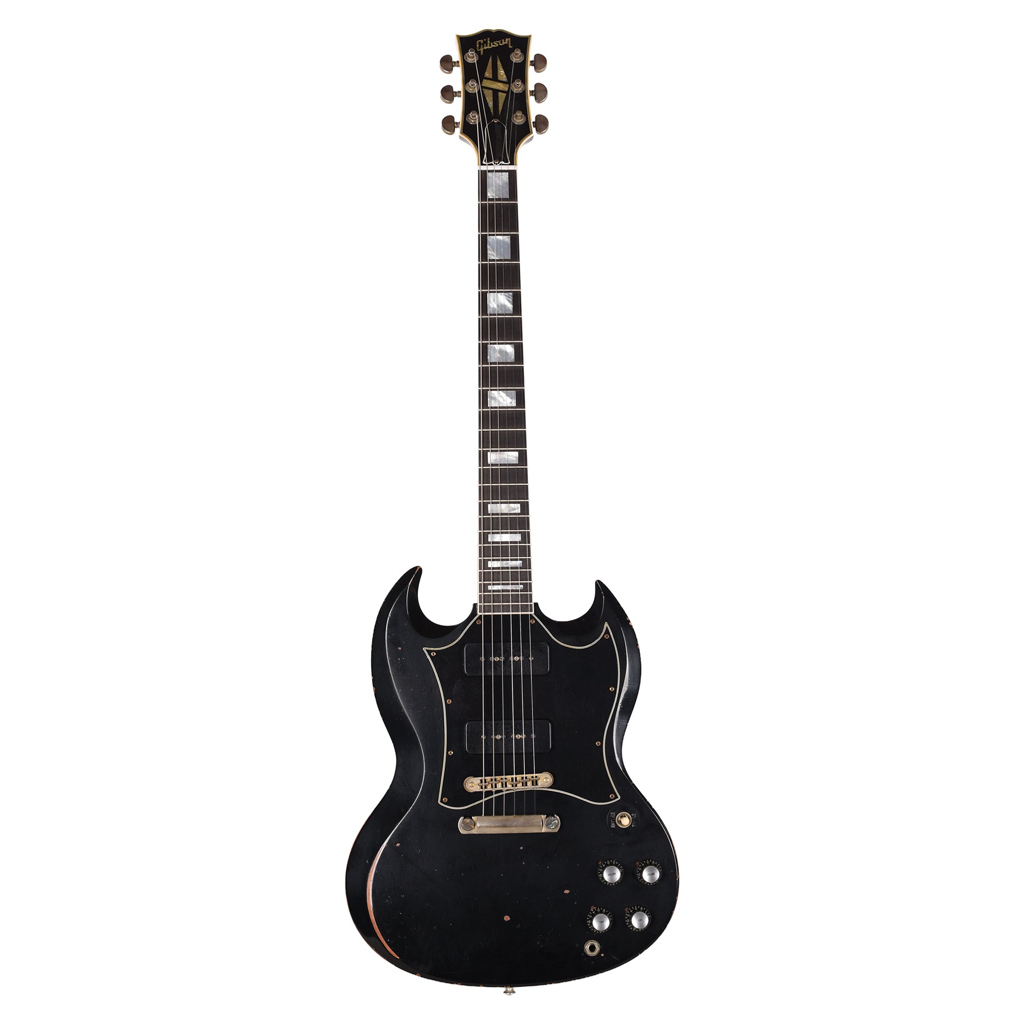 Gibson Custom Shop Limited Run SG Custom Batwing P90 Ebony Murphy Lab Heavy Aged Electric Guitars