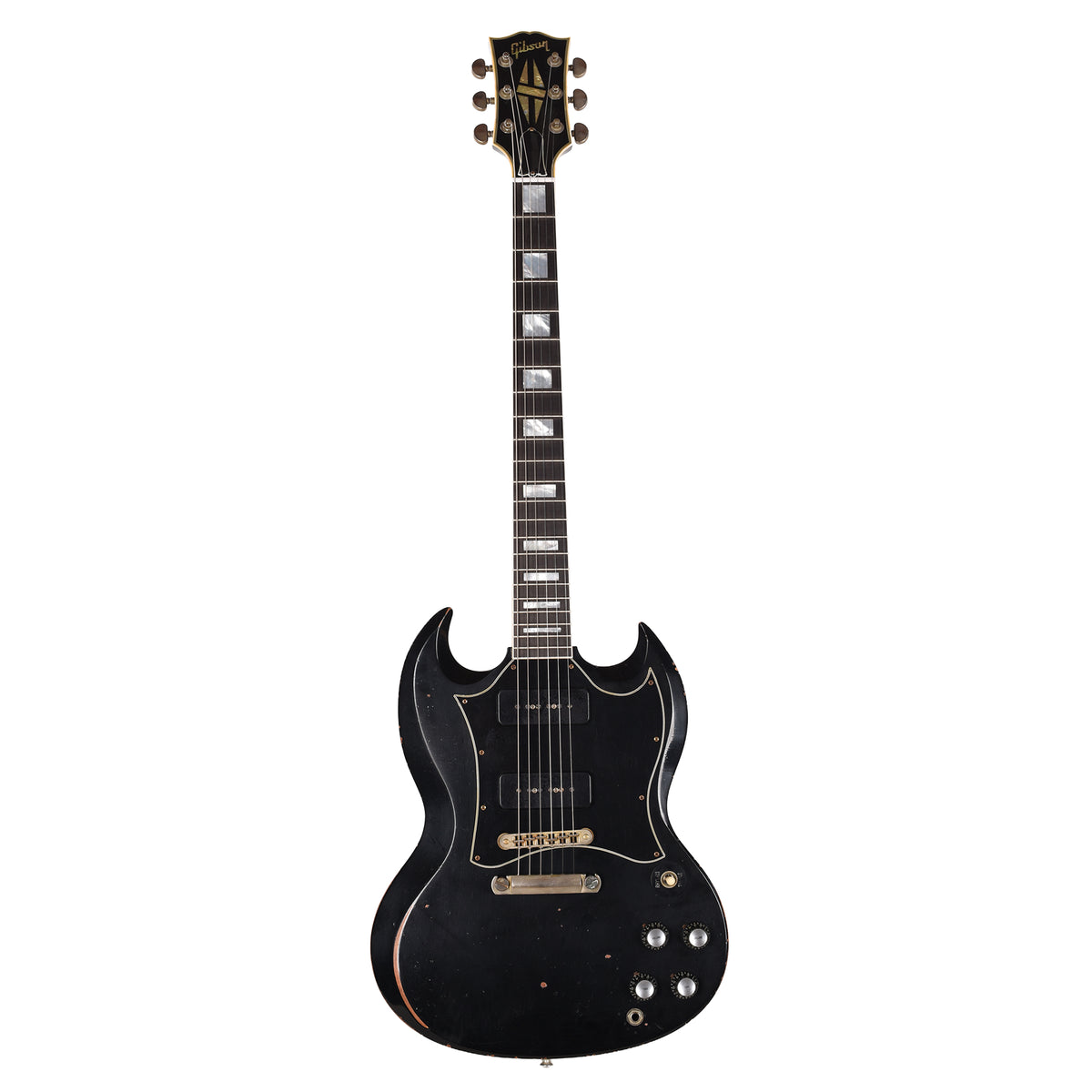 Gibson Custom Shop Limited Run SG Custom Batwing P90 Ebony Murphy Lab Heavy Aged Electric Guitars