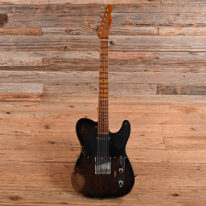 Fender Custom Shop Limited Roasted Reverse '50s Telecaster Heavy Relic Ebony Transparent 2025