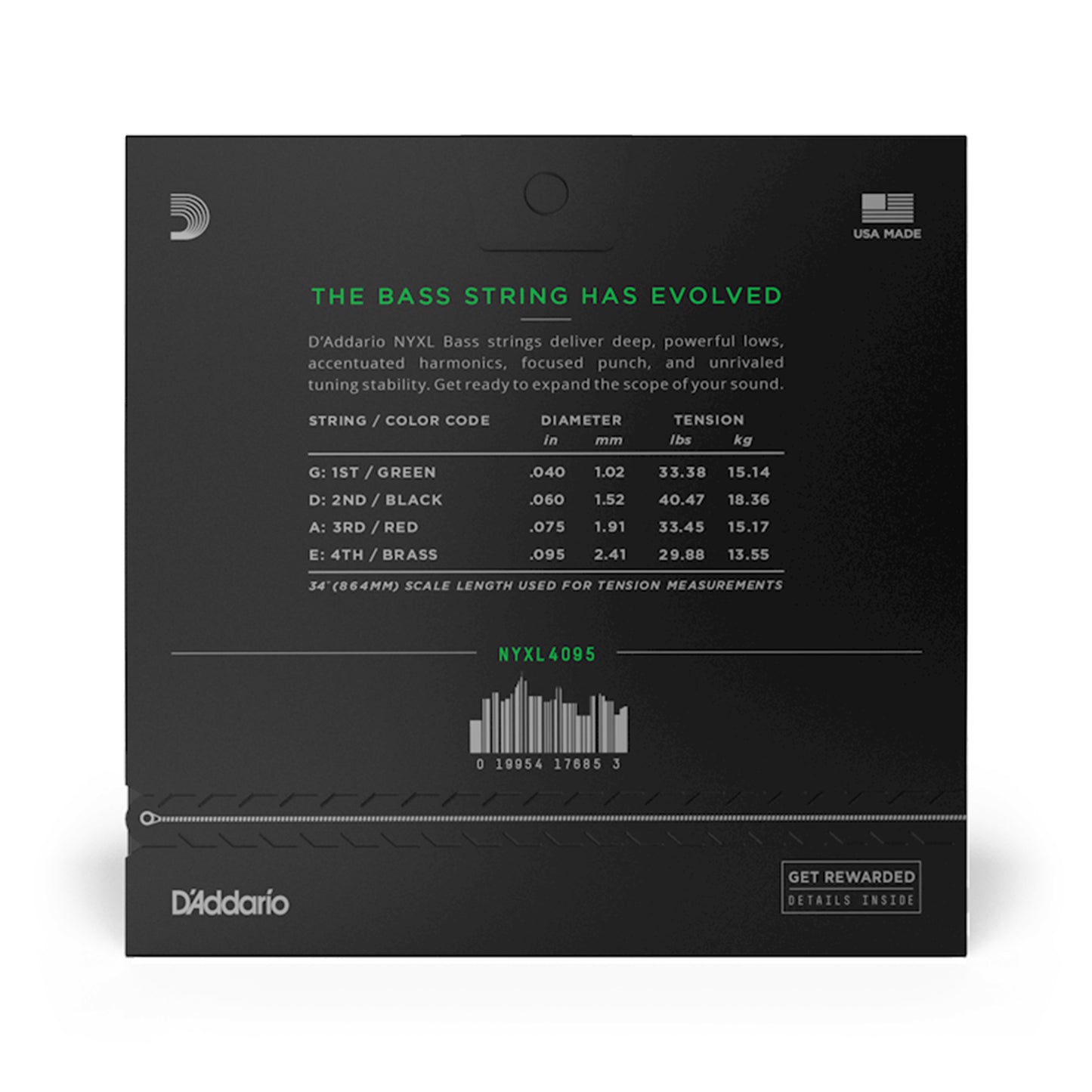 D'Addario NYXL Bass String Set Super Light 40-95