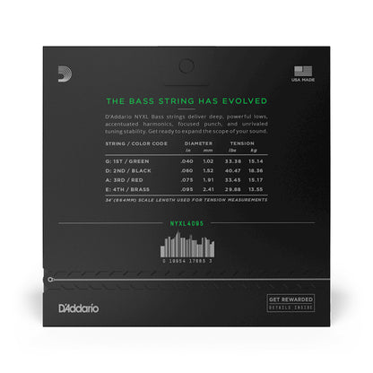 D'Addario NYXL Bass String Set Super Light 40-95