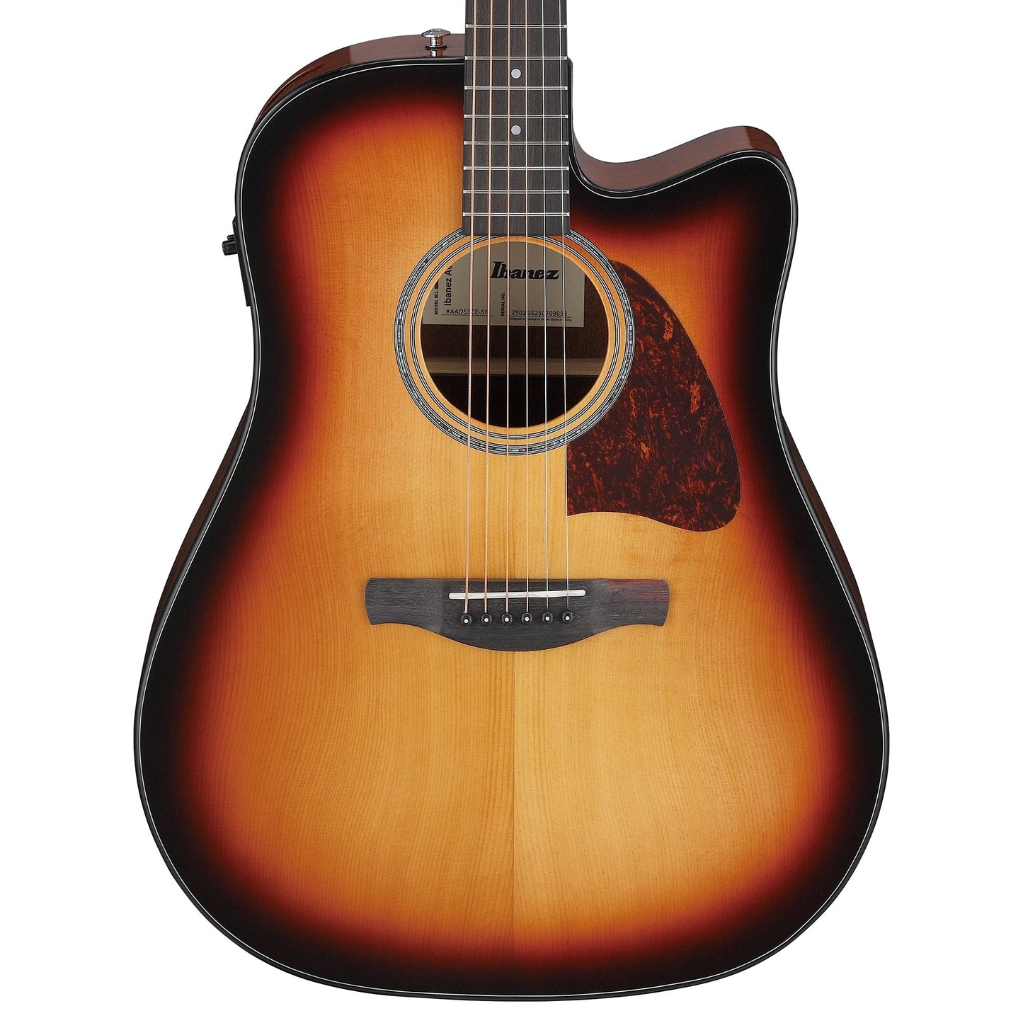 Ibanez AAD51CESB Grand Dreadnought Acoustic-Electric Guitar Sunburst High Gloss