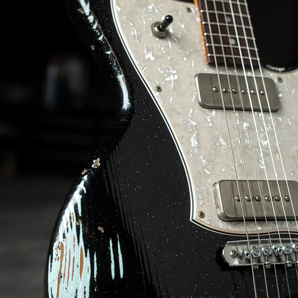 Novo Dealer Limited Serus J Starry Night Over Lake Sonic Blue Medium Distress w/ Lollar P-90 Pickups Electric Guitars