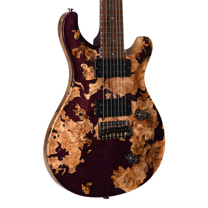 PRS Private Stock #10441 Custom 24 7-String Purple Nightshade Glow Spalted Maple w/Black Limba Body, Stained Birdseye Maple Neck, & Cocobolo Fingerboard Electric Guitars