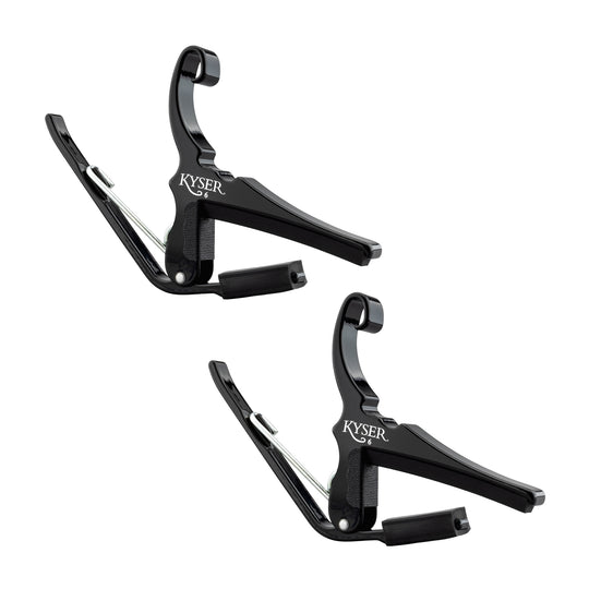 Kyser 6 String Capo Black 2 Pack Bundle