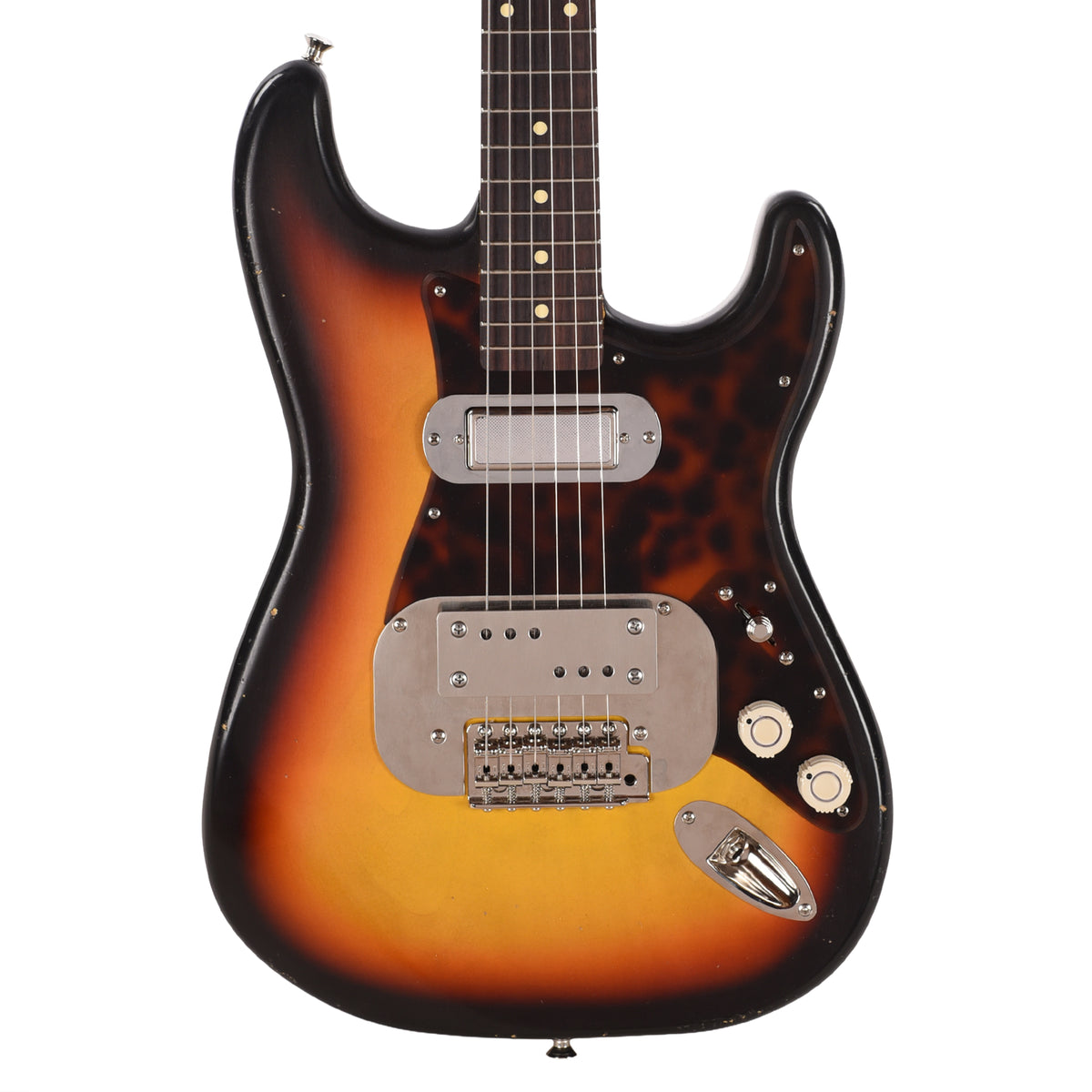 Waterslide S-Style Coodercaster Aged Sunburst Nitro w/ Mojo Lap Steel & Lollar Mini Broiler Pickups Electric Guitars