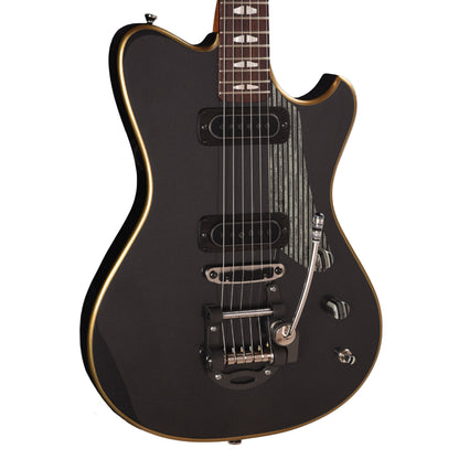 Powers Electric A-Type Custom Two Tone Light/Dark Graphite Metallic w/PF42 Pickups Electric Guitars