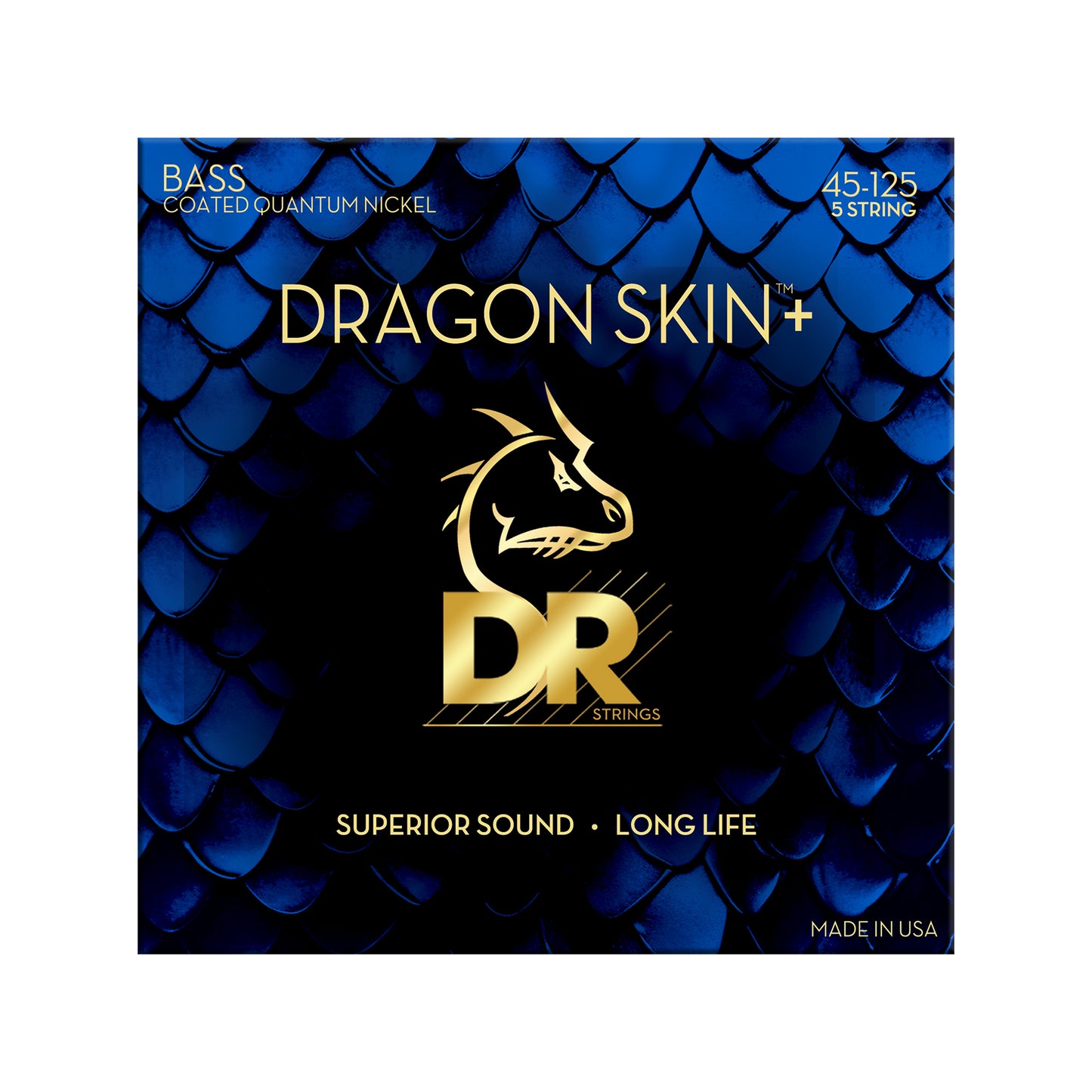 DR Strings DRAGON SKIN+ Quantum Nickel Bass Strings 5-String Medium 45-125