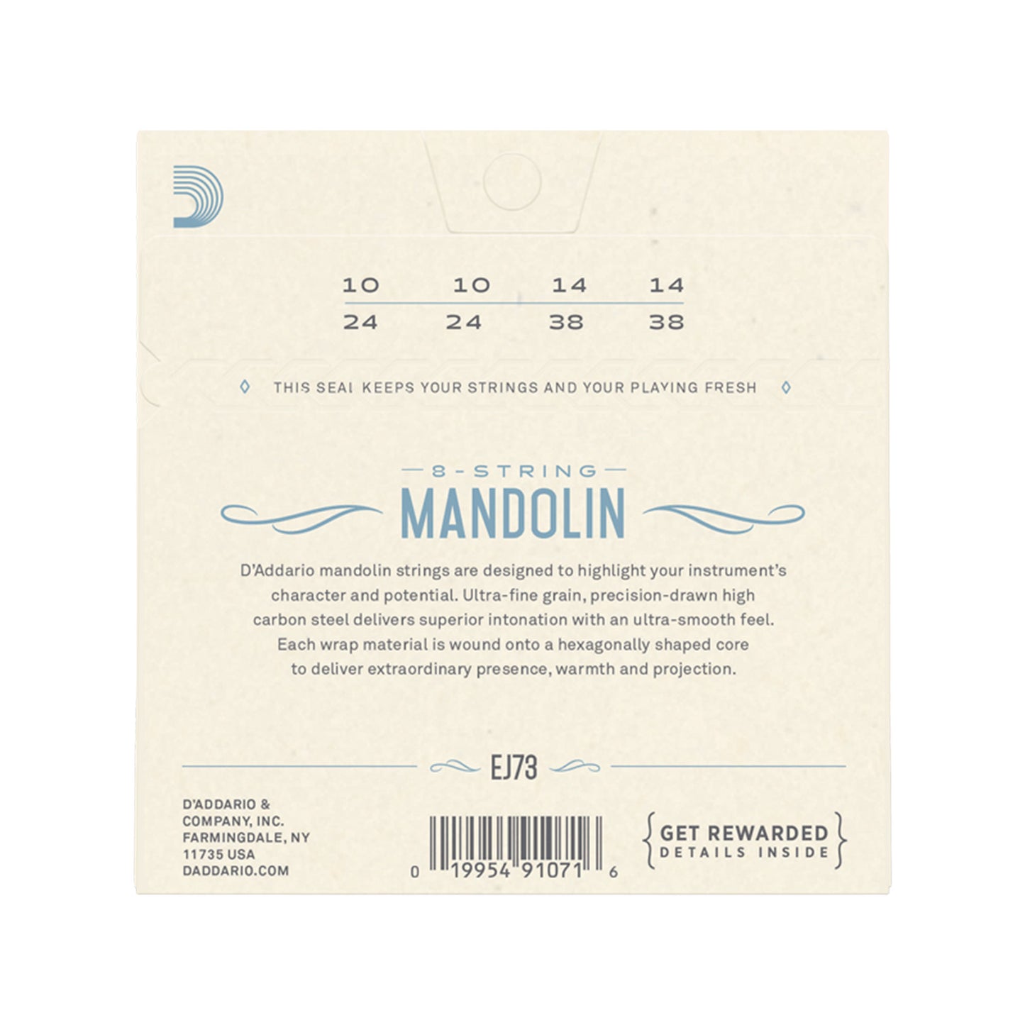 D'Addario J74 Phosphor Bronze Medium Mandolin Strings