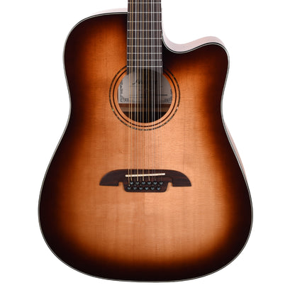 Alvarez AD60ce Artist 12-String Dreadnought Solid A+ Sitka Spruce/African Mahogany Shadowburst Acoustic Guitars