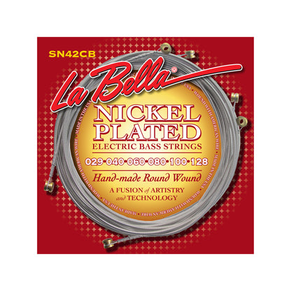 La Bella SN42CB Nickel Plated Round Wound Custom Light Bass Strings 29-128