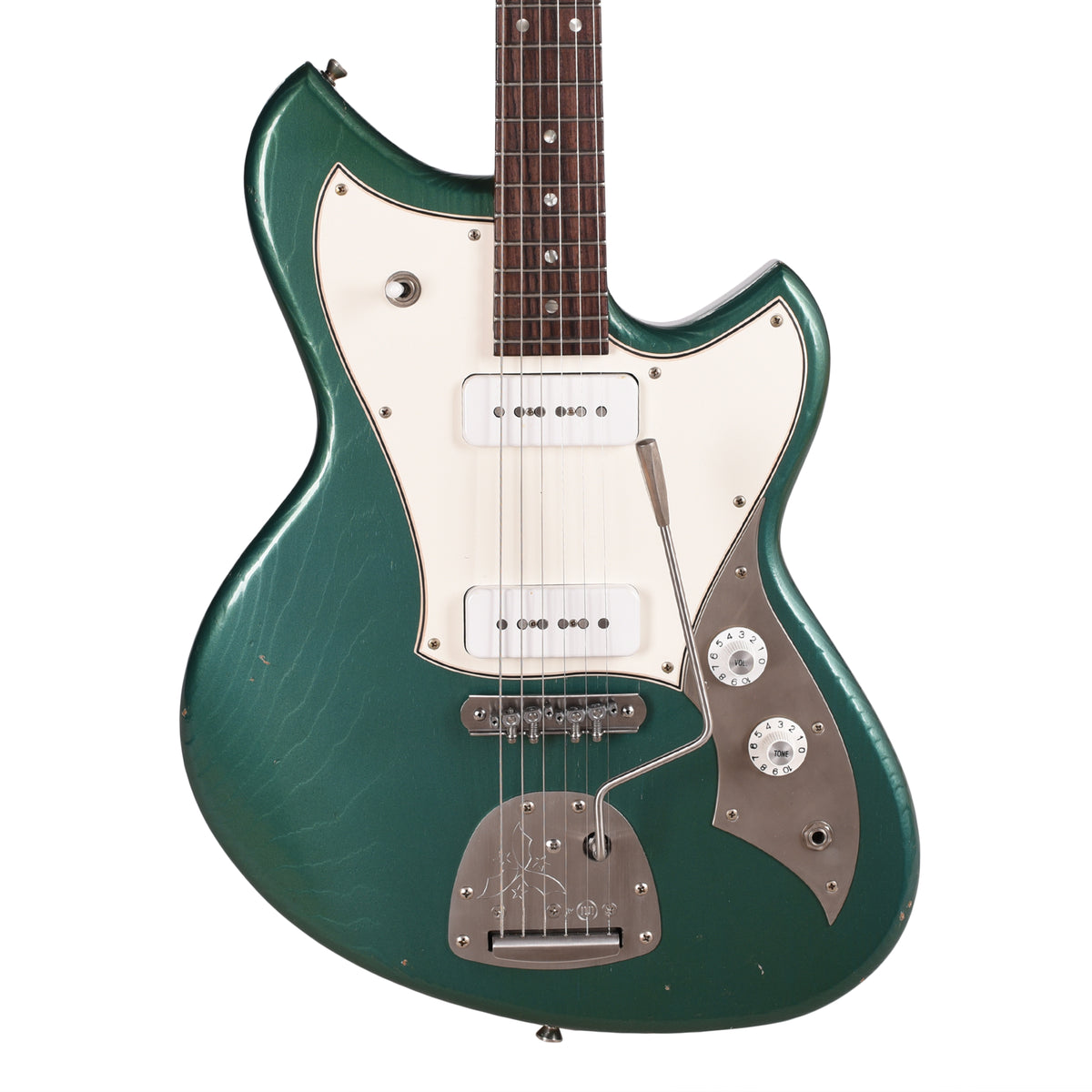 Novo Serus J Sherwood Green Light Distress w/ Fralin Hum Cancelling Alnico P-90 Pickups Electric Guitars