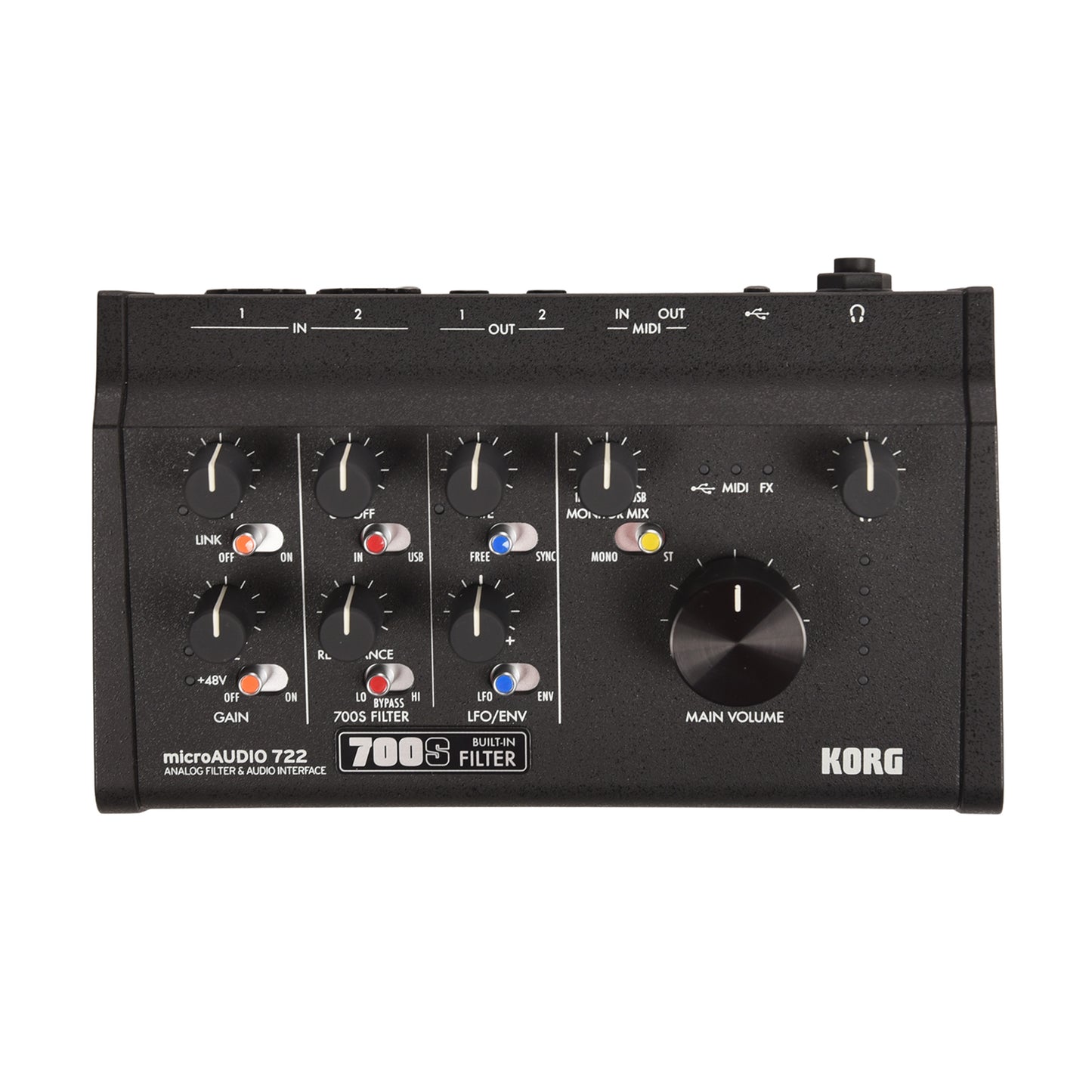 Korg microAUDIO 722 2x2 USB-C Audio Interface w/Analog Filter