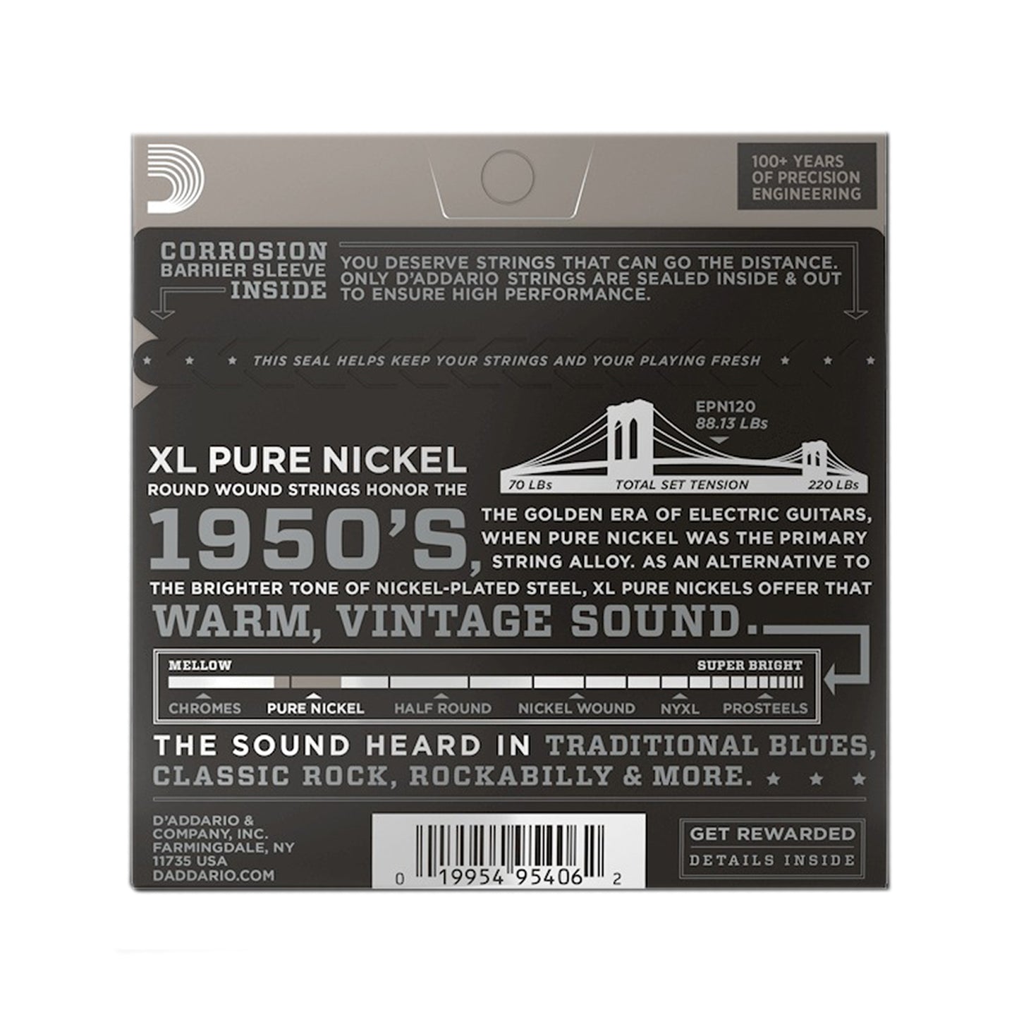 D'Addario EPN120 Pure Nickel Electric 9-41 Super Light