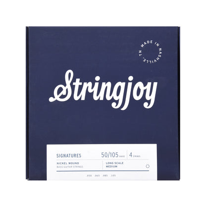 Stringjoy 4-String Electric Bass Medium Gauge Long Scale 50-105